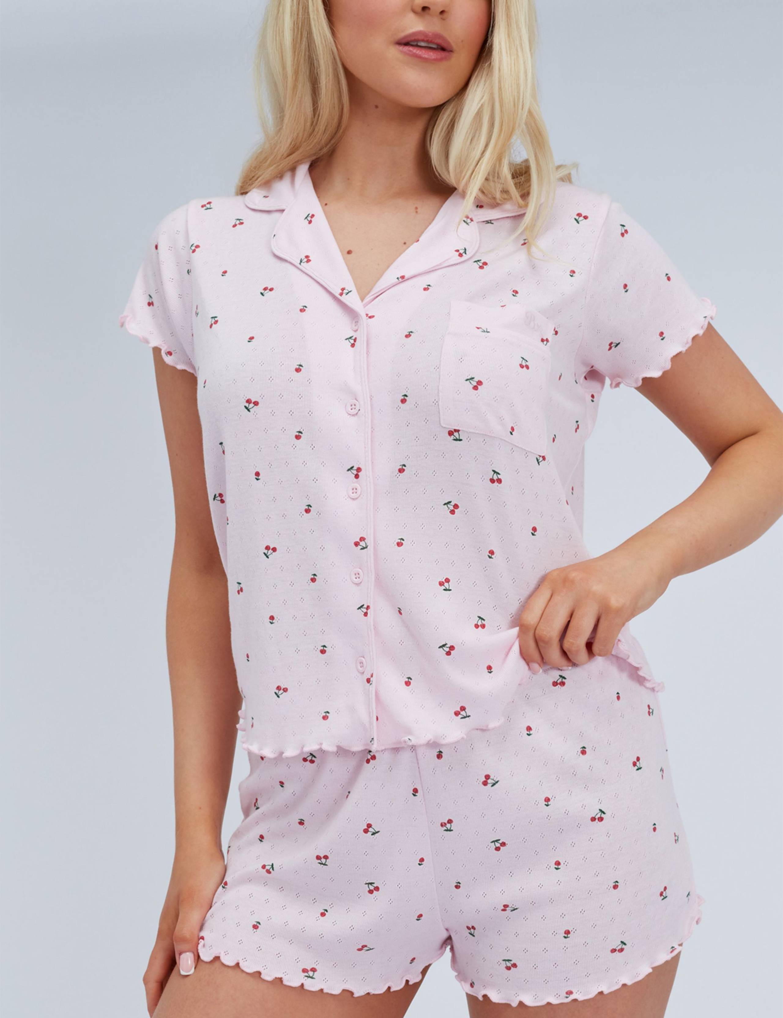 Cherry pointelle Shortie Set 2 of 8