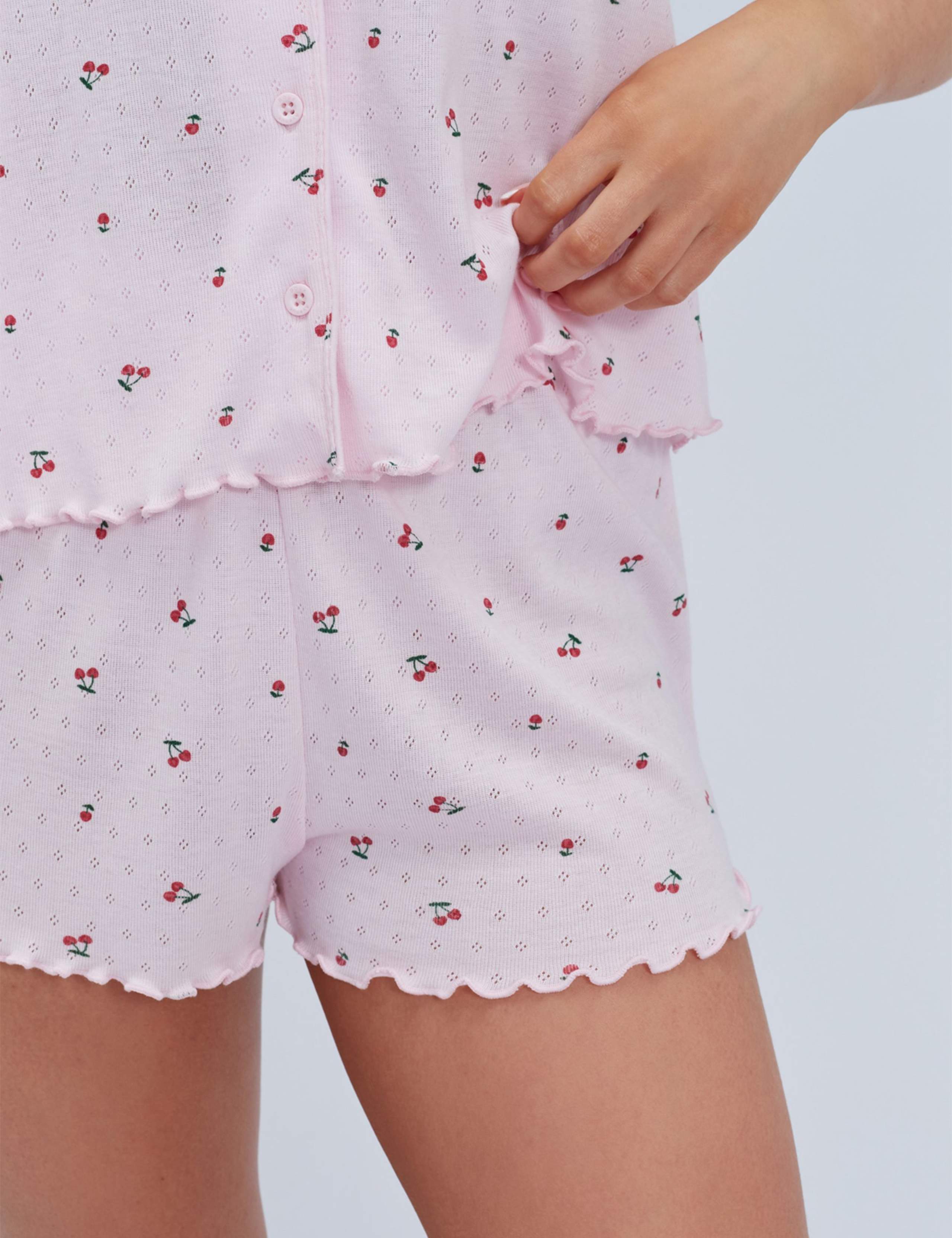 Cherry pointelle Shortie Set 6 of 8