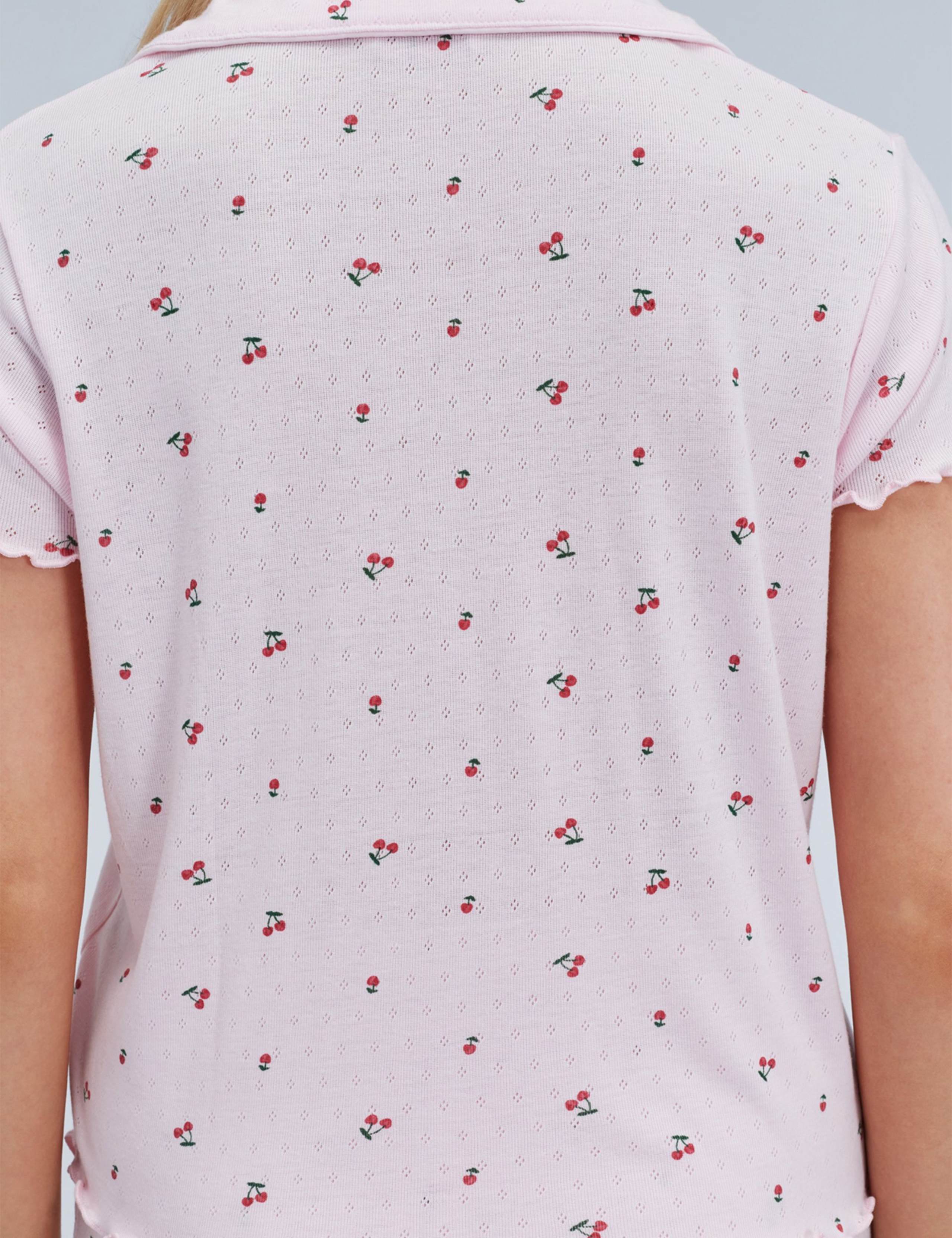 Cherry pointelle Shortie Set 7 of 8