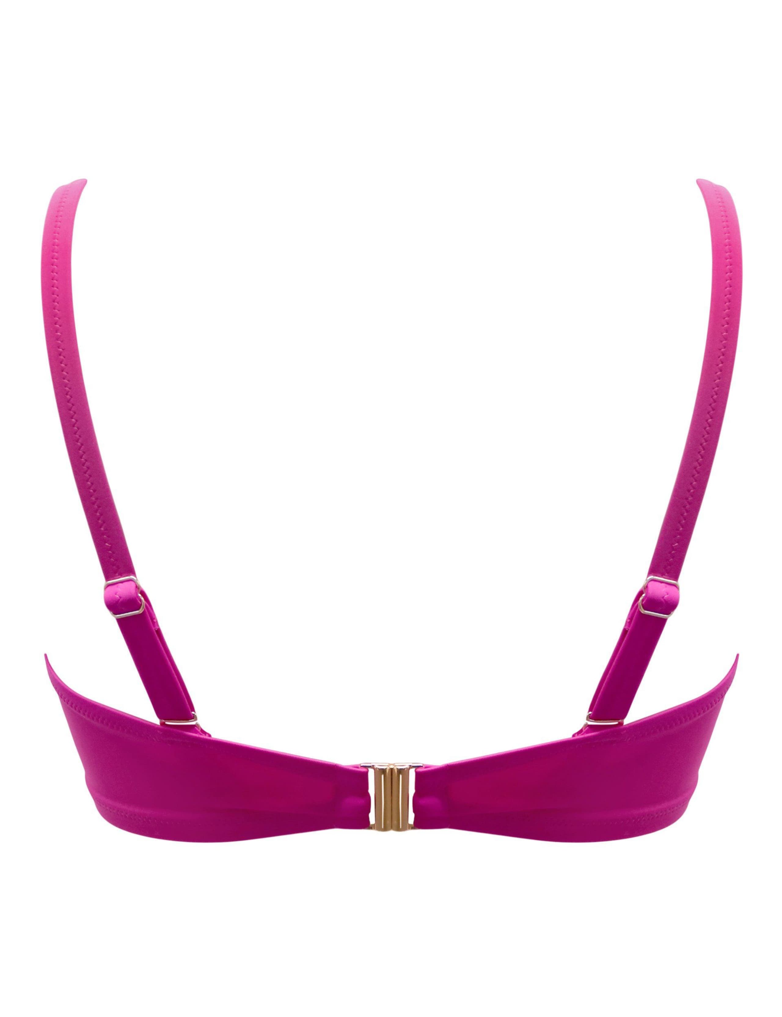 Madrid Wired Ruched Plunge Bikini Top (B-G) 6 of 7