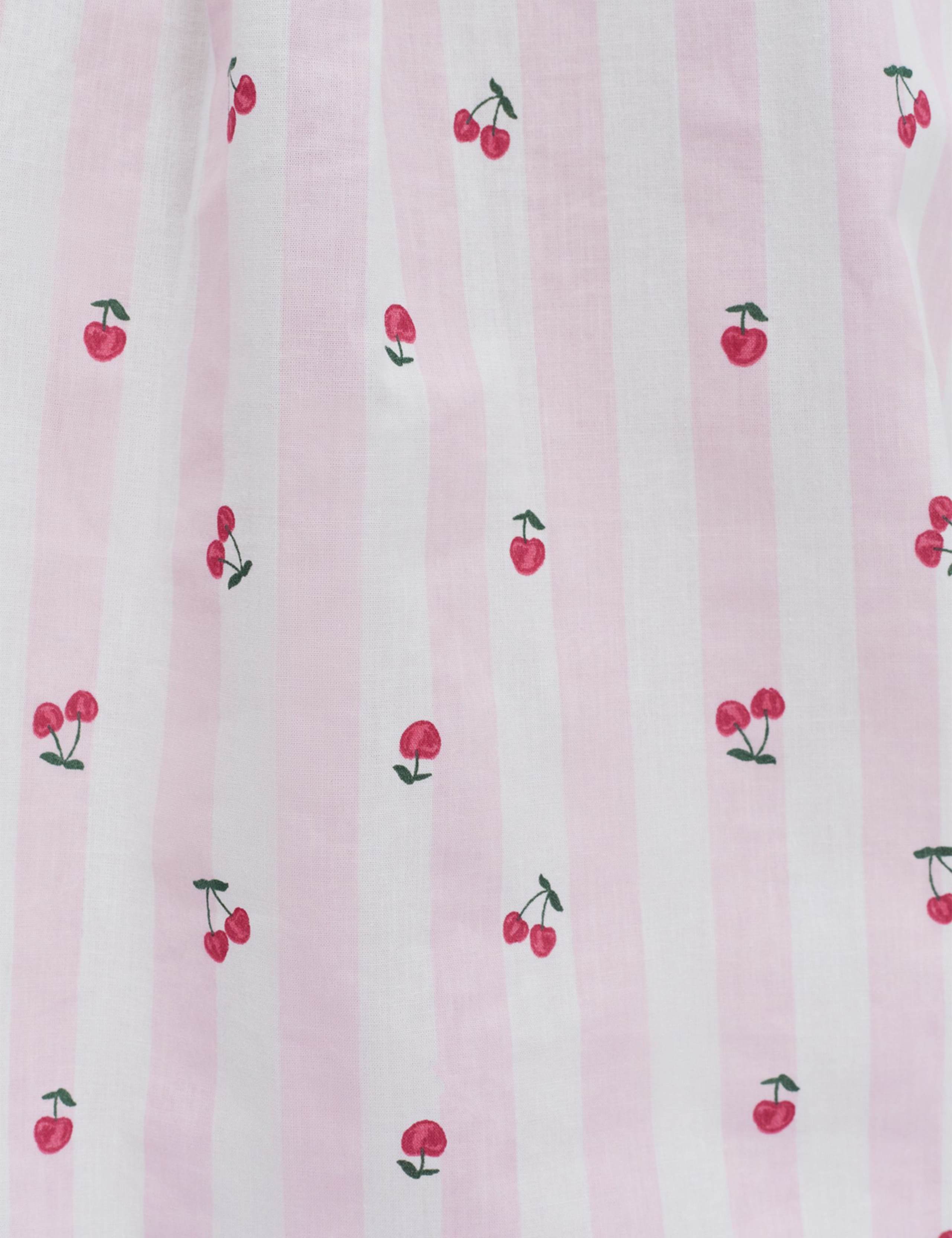 Pure Cotton Cherry Striped Shortie Set 5 of 6