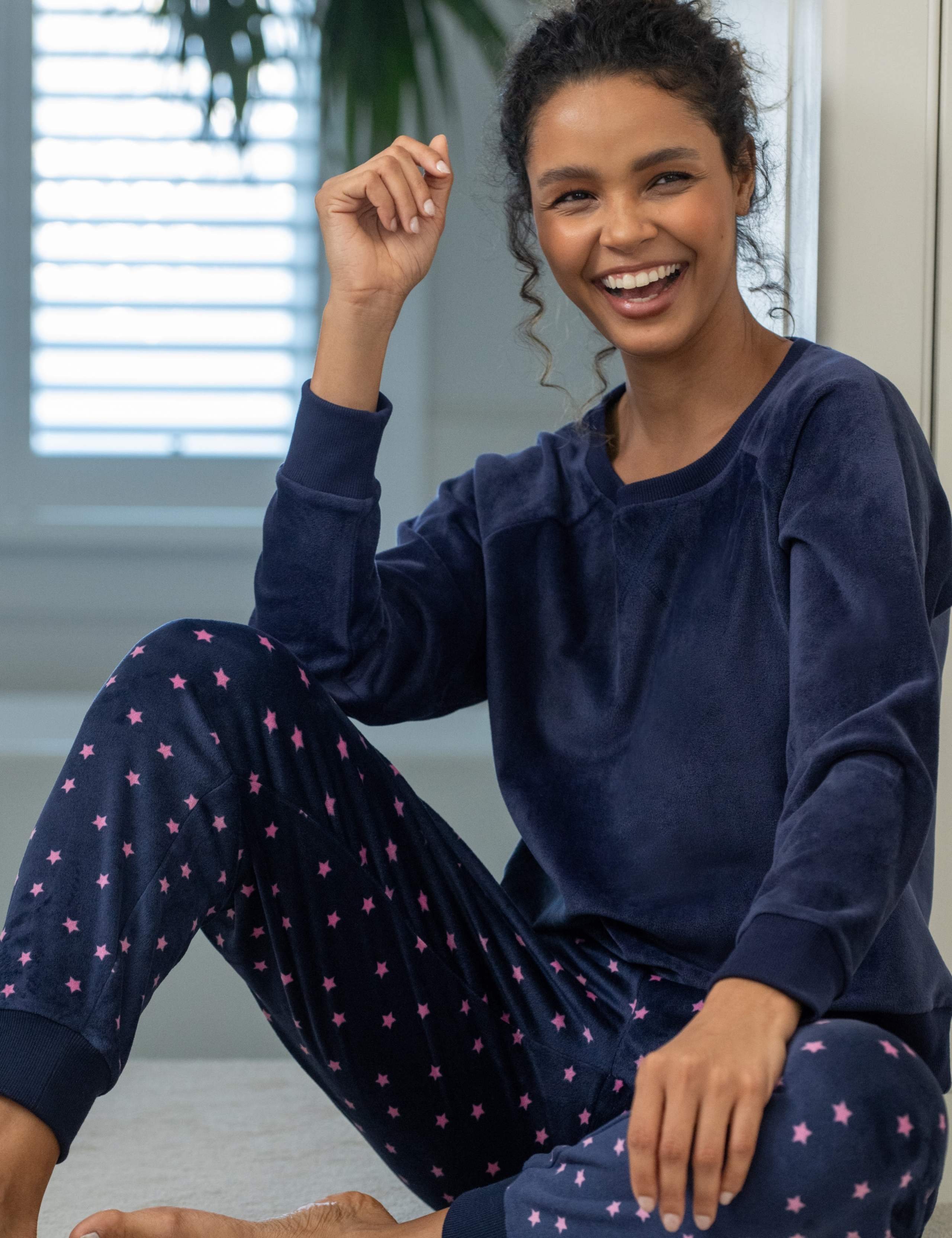 Fleece Heart Print Pyjama Set 3 of 8