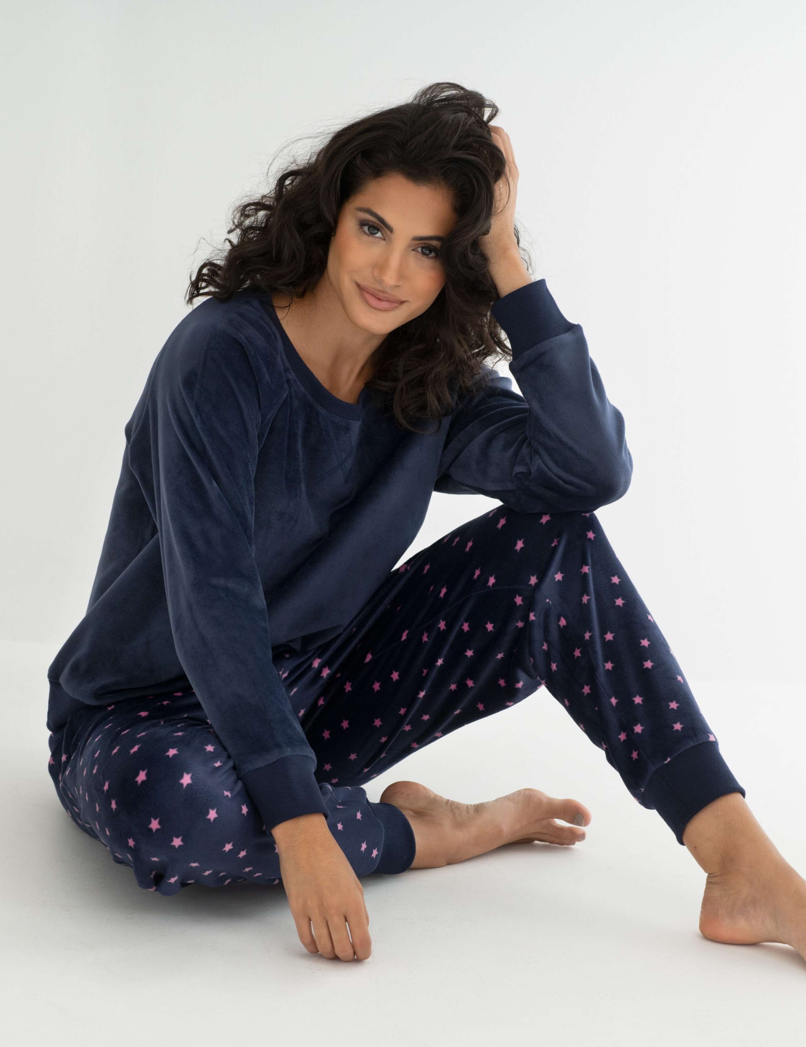 Fleece Heart Print Pyjama Set 5 of 8