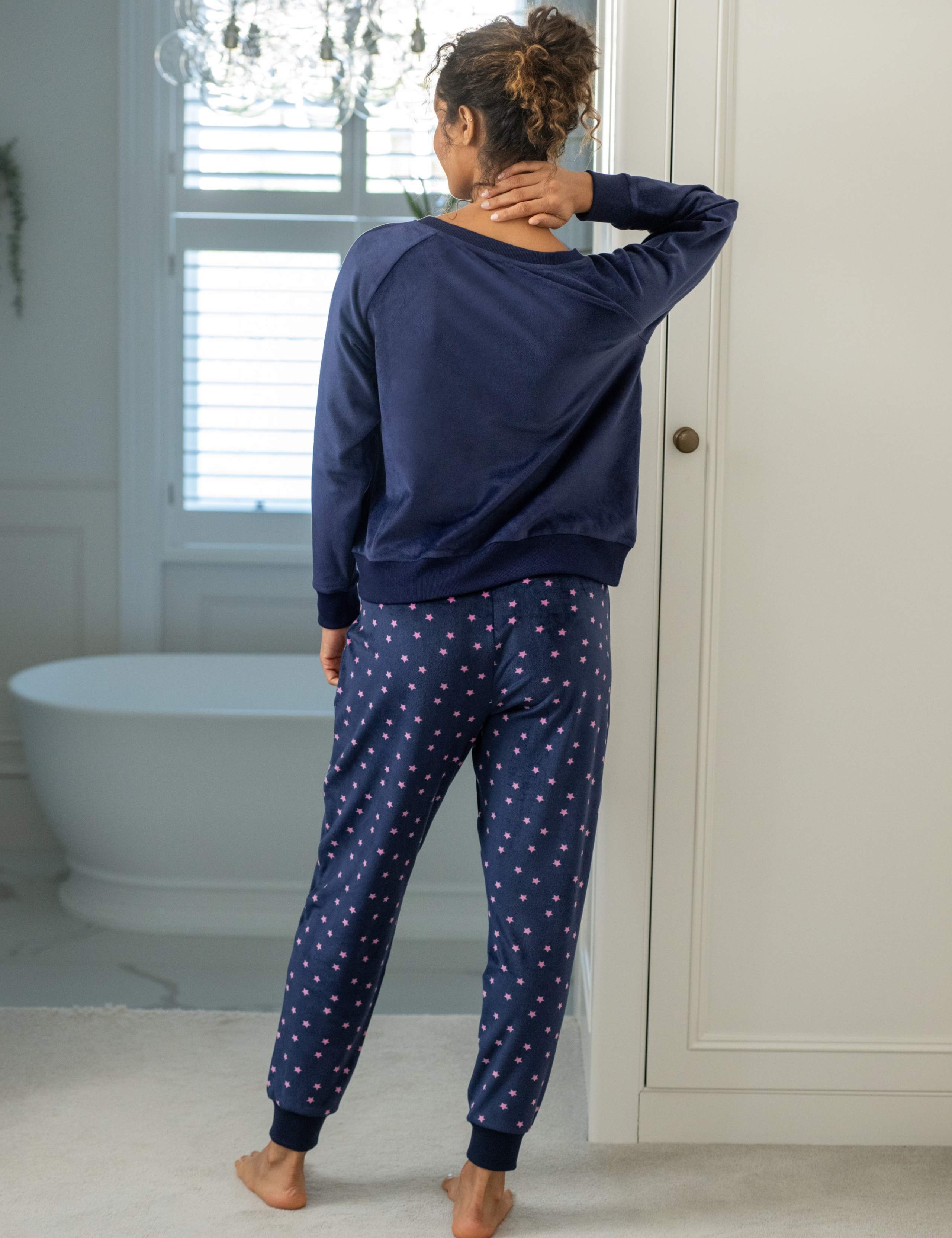 Fleece Heart Print Pyjama Set 7 of 8