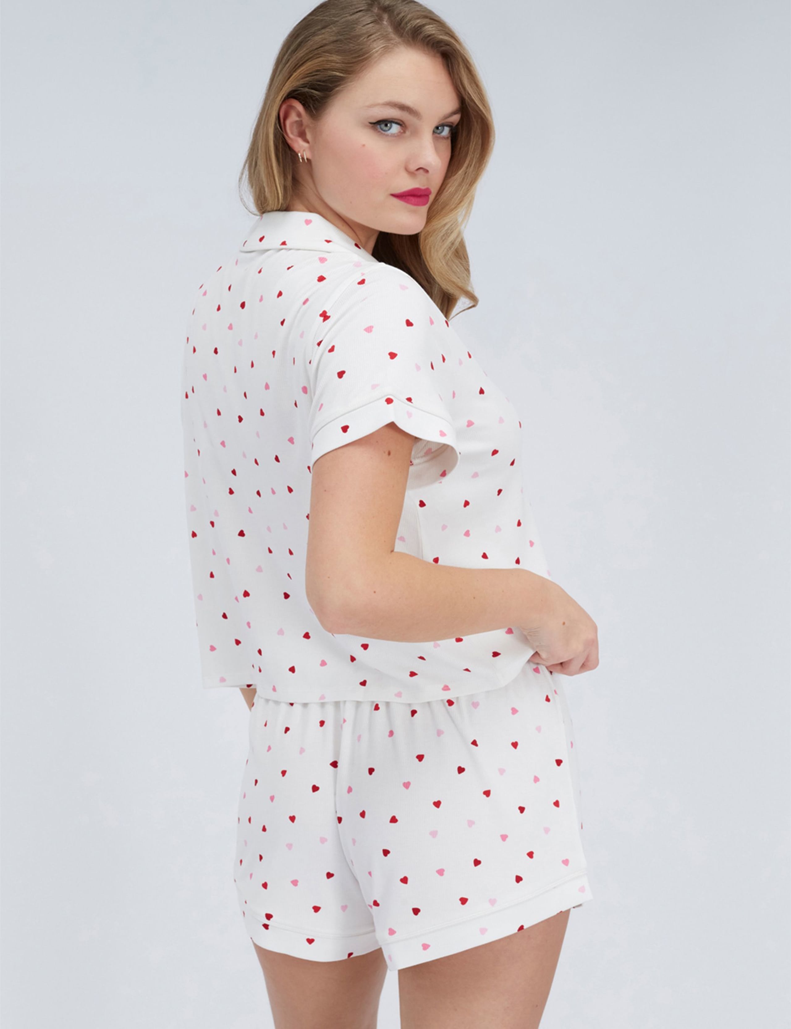 Heart Ribbed Shortie Set 3 of 6