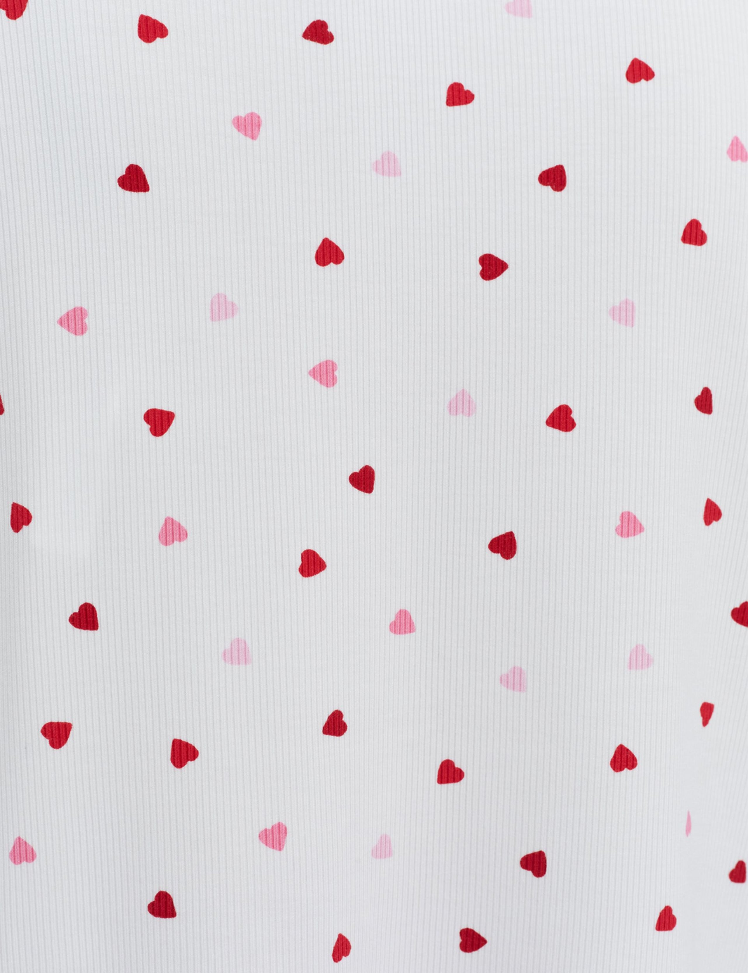 Valentines Heart Ribbed Shortie Set 6 of 6