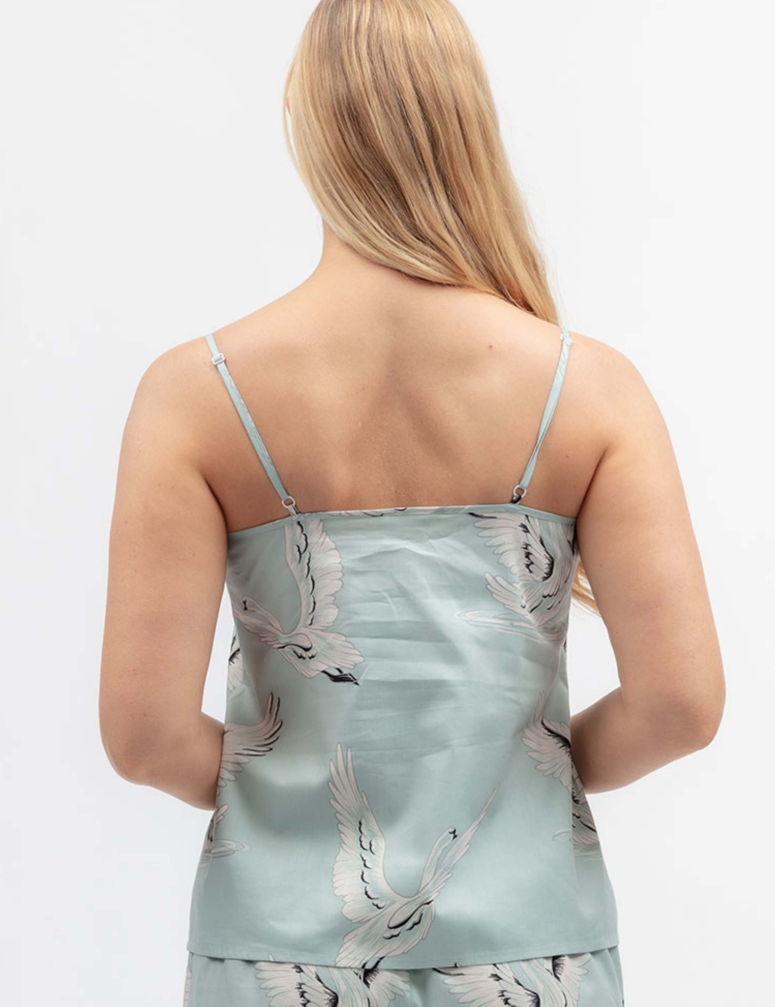 Cotton Modal Swan Print Cami Top 4 of 4
