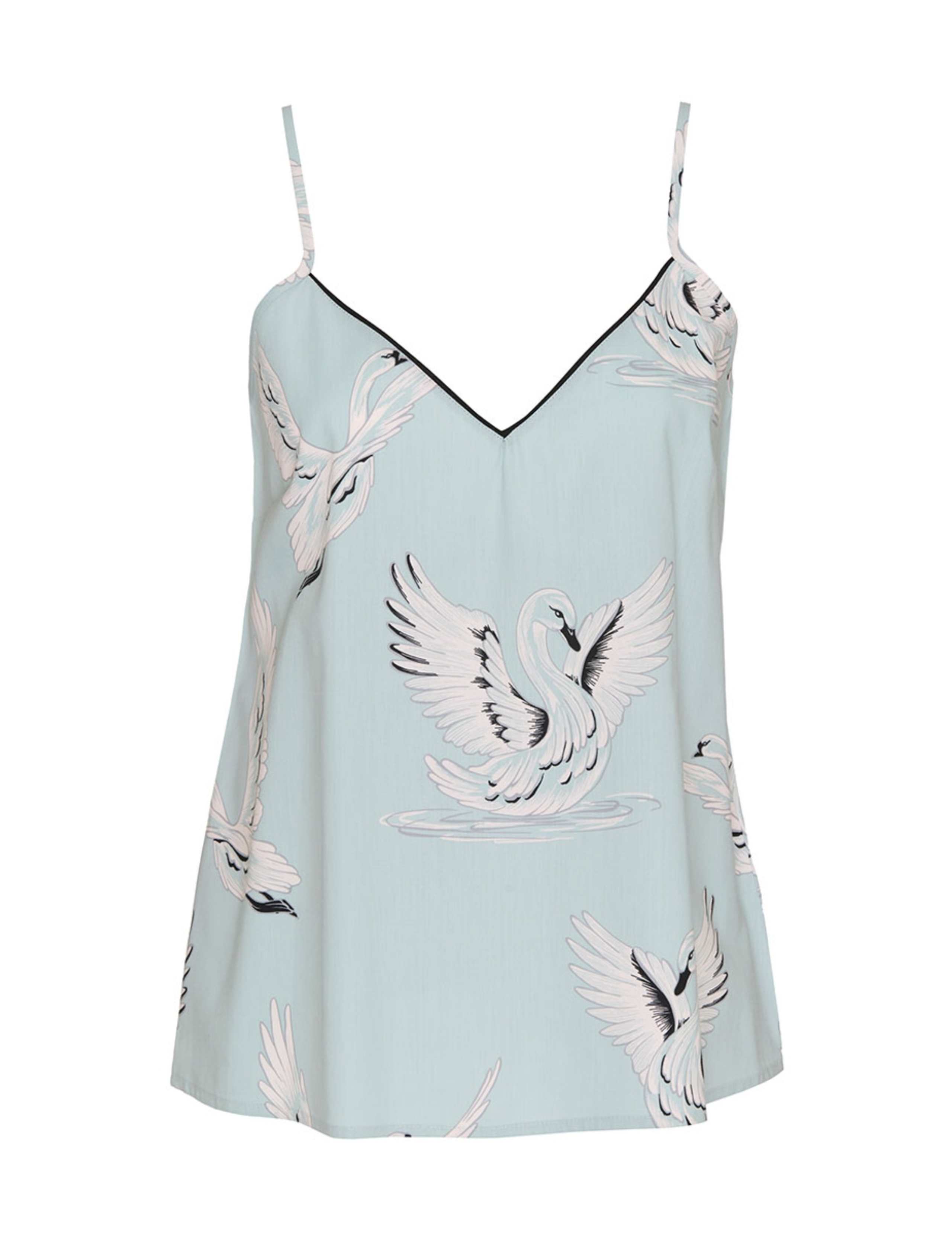 Cotton Modal Swan Print Cami Top 2 of 4