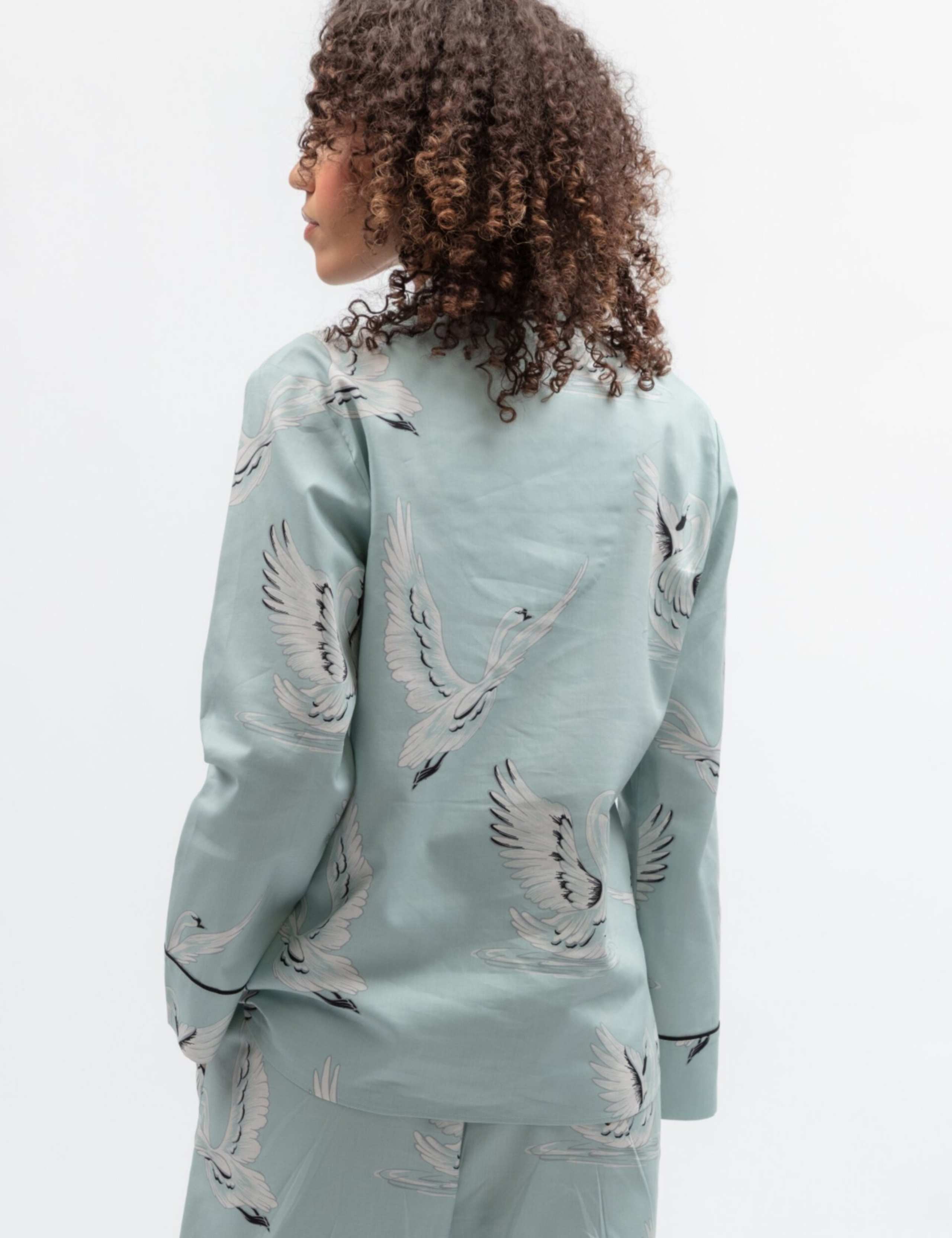 Cotton Rich Swan Print Pyjama Top 7 of 7