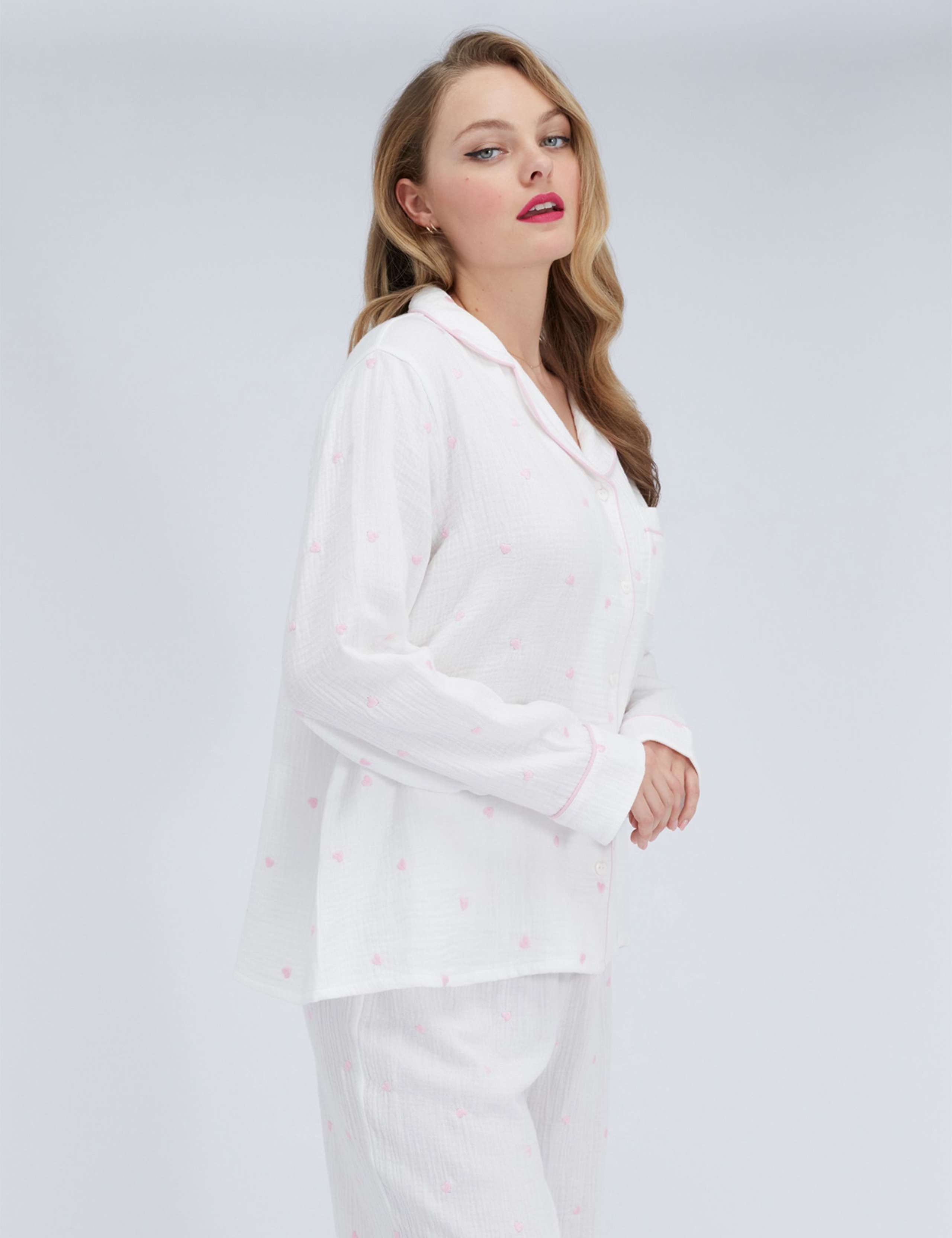 Pure Cotton Heart Pyjama Set 4 of 7