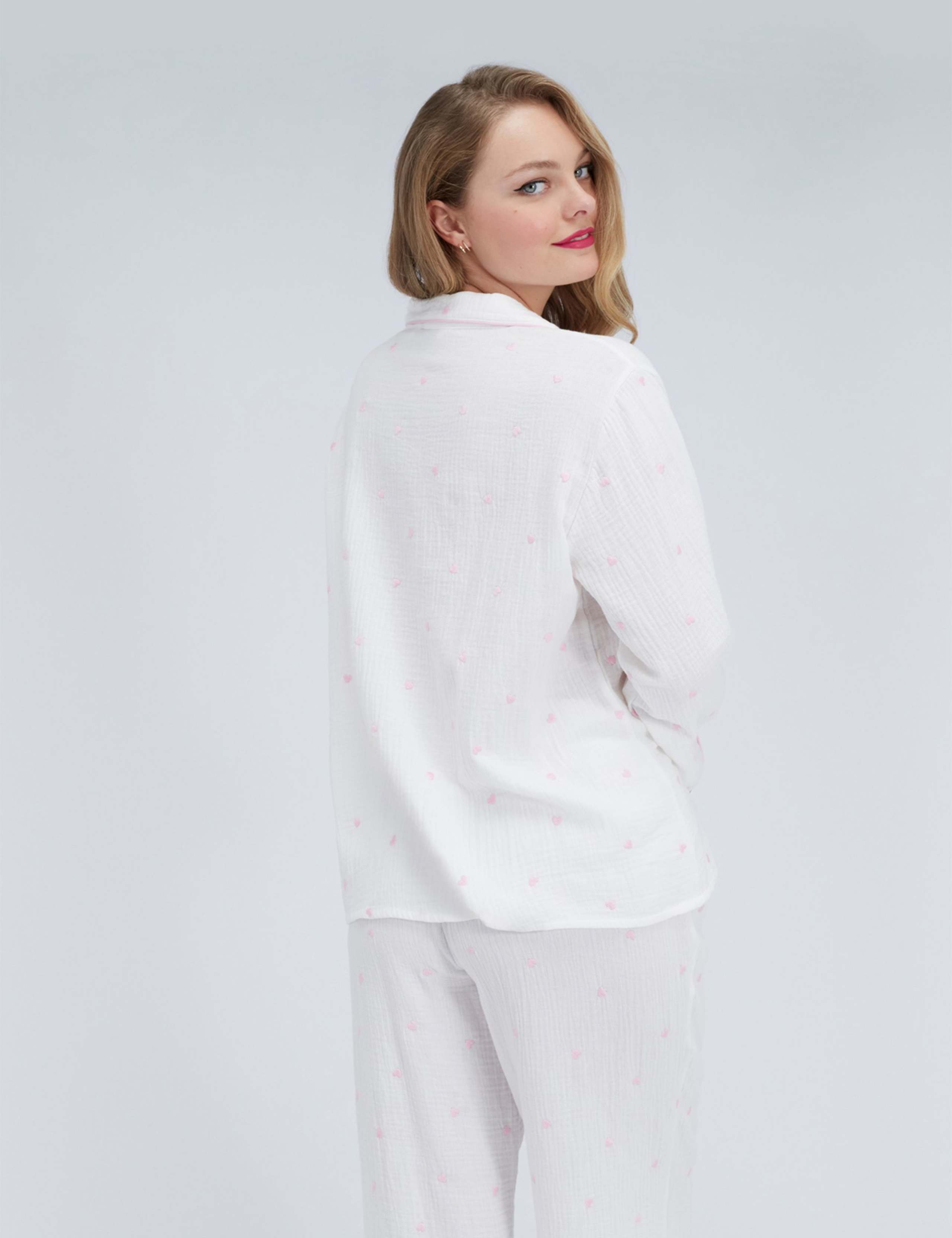 Pure Cotton Heart Pyjama Set 5 of 7