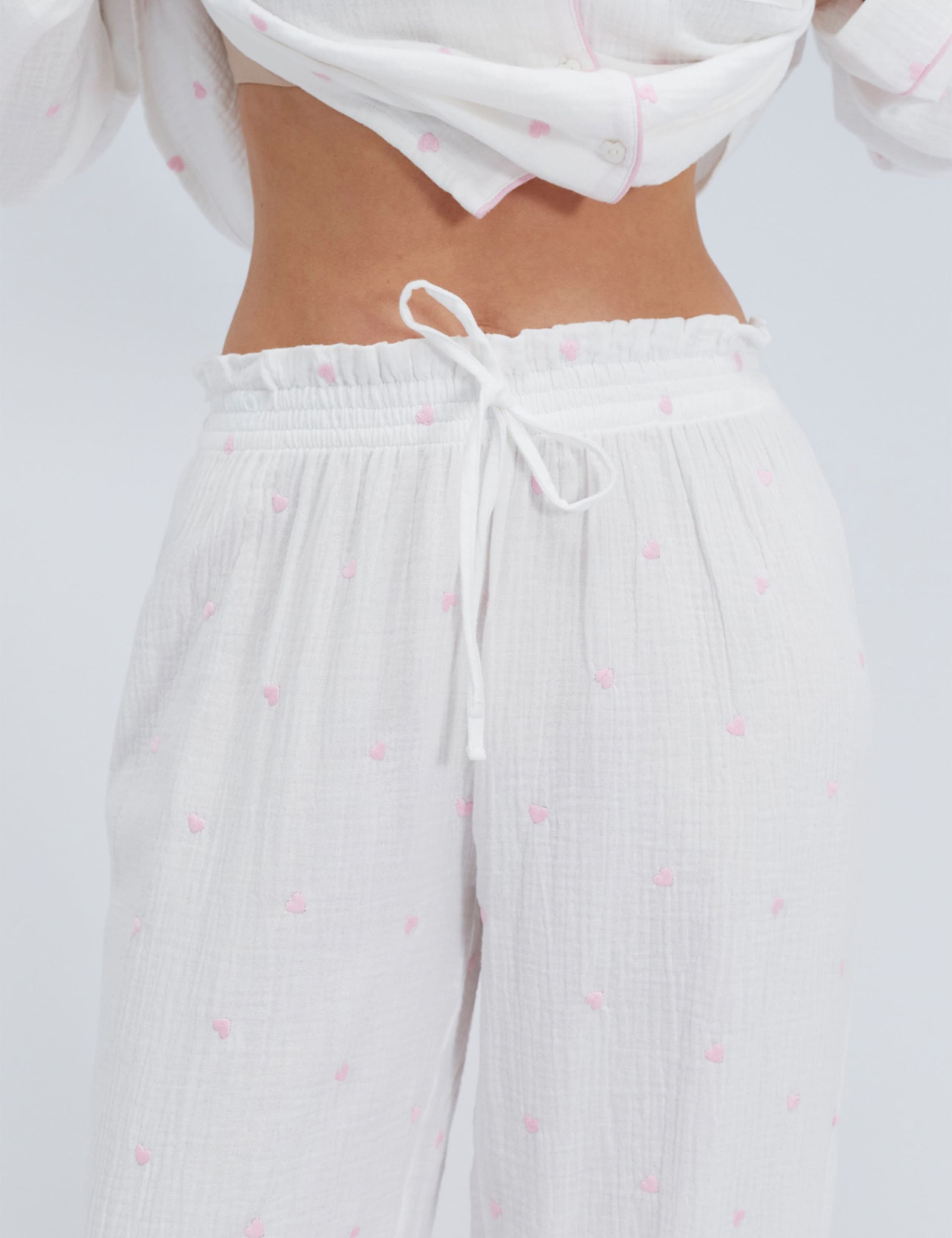 Pure Cotton Heart Pyjama Set 6 of 7