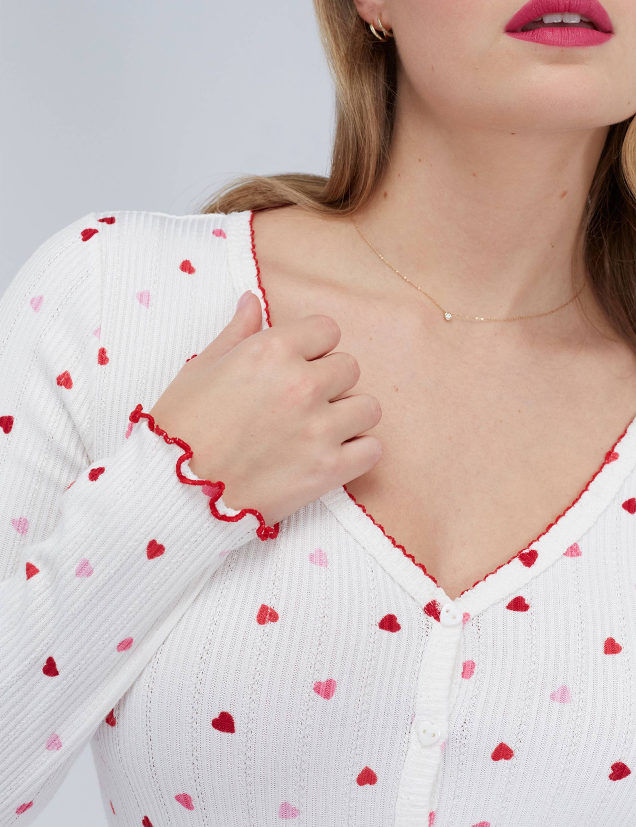 Heart Ribbed Playsuit 4 of 7