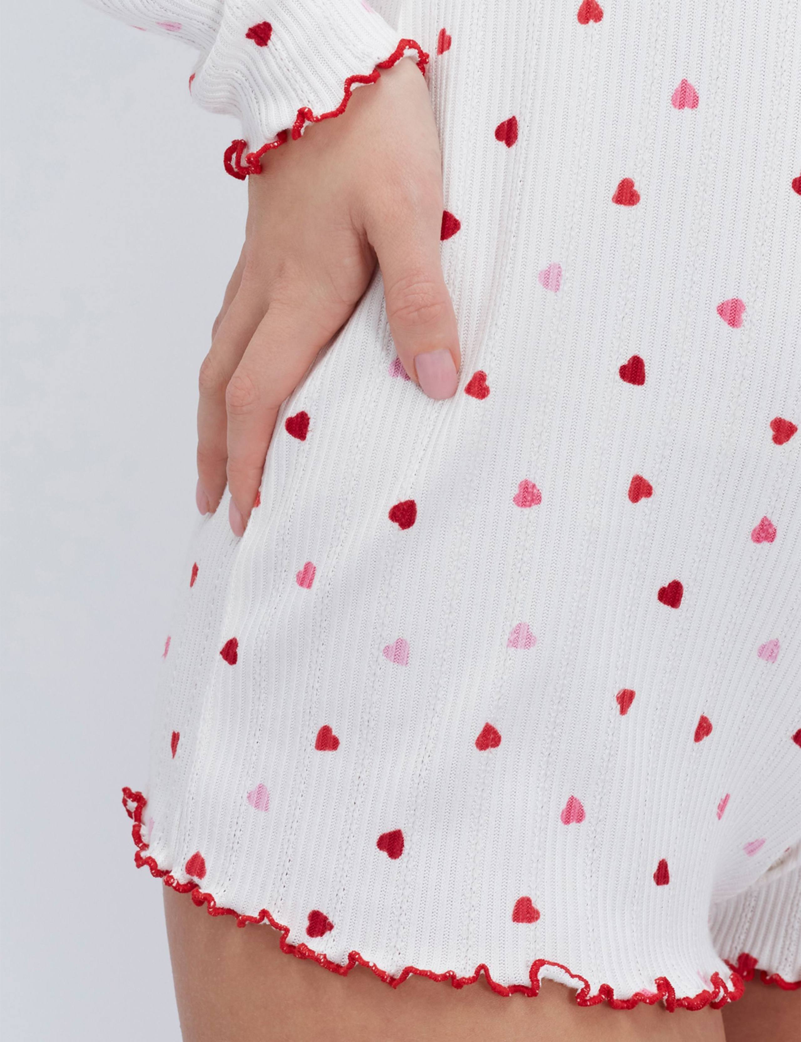 Heart Ribbed Playsuit 5 of 7