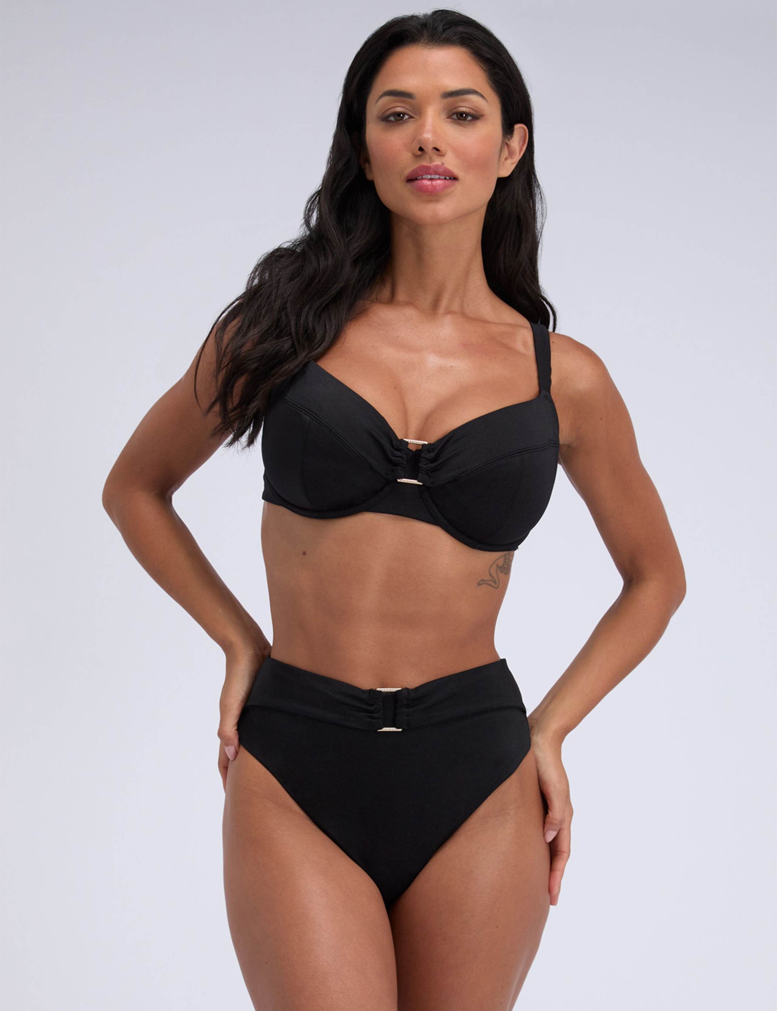 Riad Wired Ring Detail V-Neck Bikini Top (B-F) 2 of 5