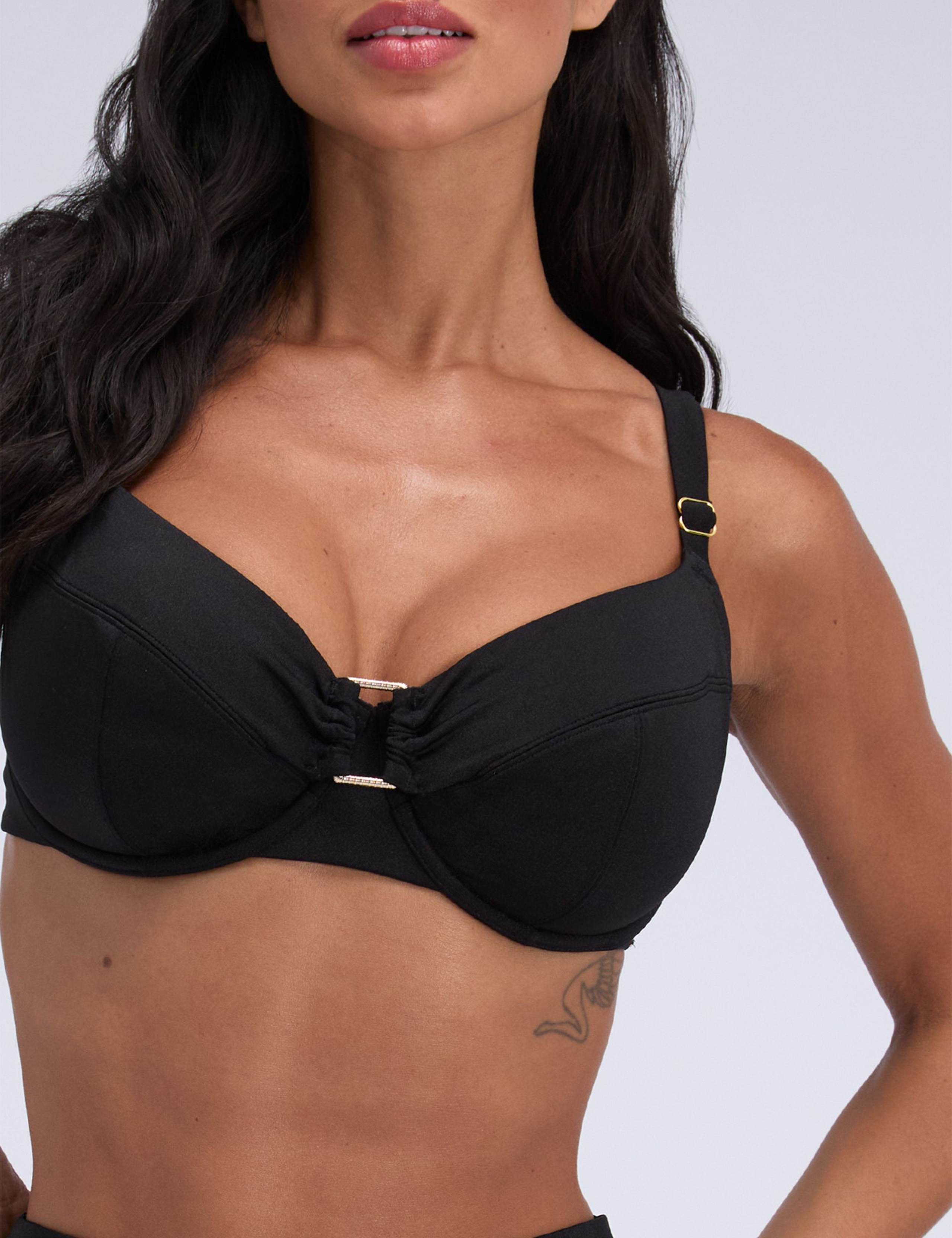 Riad Wired Ring Detail V-Neck Bikini Top (B-F) 3 of 5