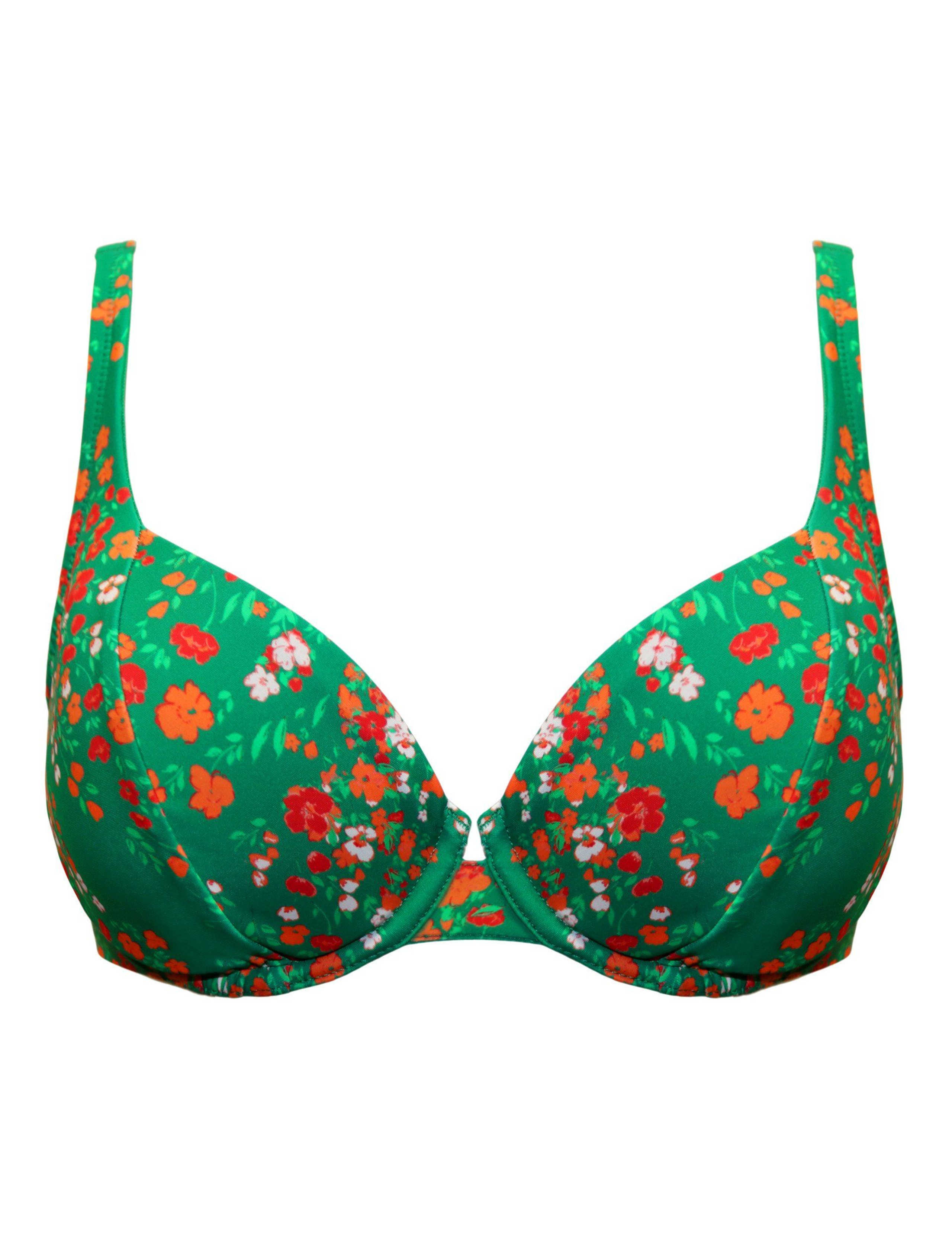 Rosa Cove Wired Tie Detail Plunge Bikini Top (C-G) 8 of 10