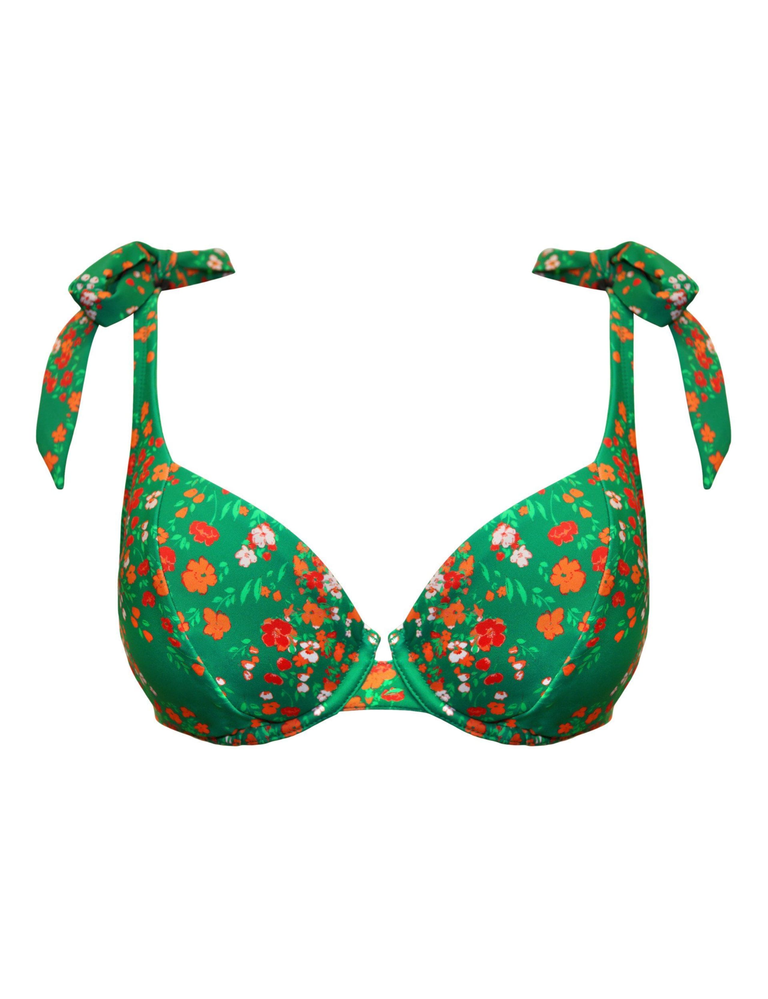 Rosa Cove Wired Tie Detail Plunge Bikini Top (C-G) 2 of 10