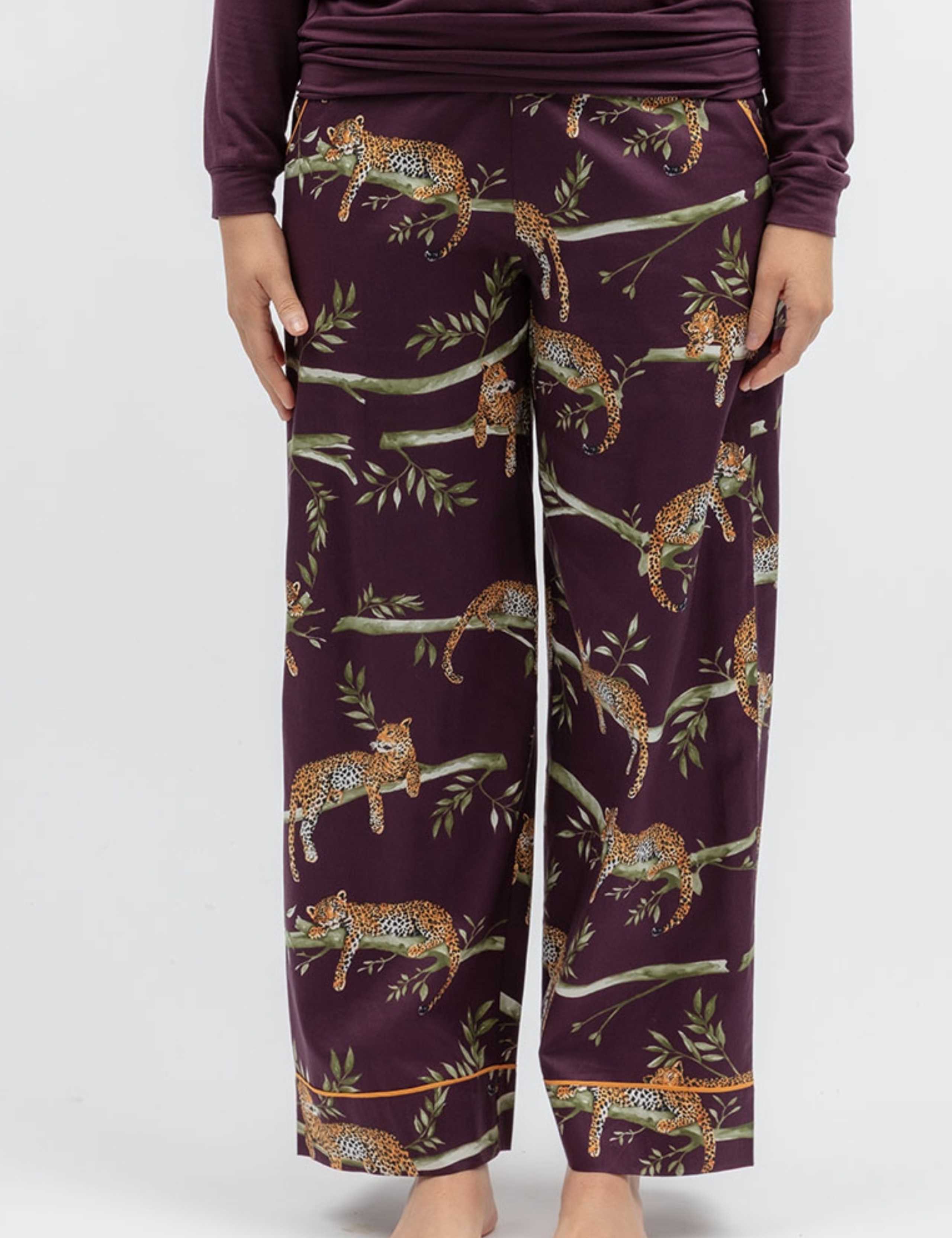 Cotton Modal Leopard Print Pyjama Bottoms 3 of 4