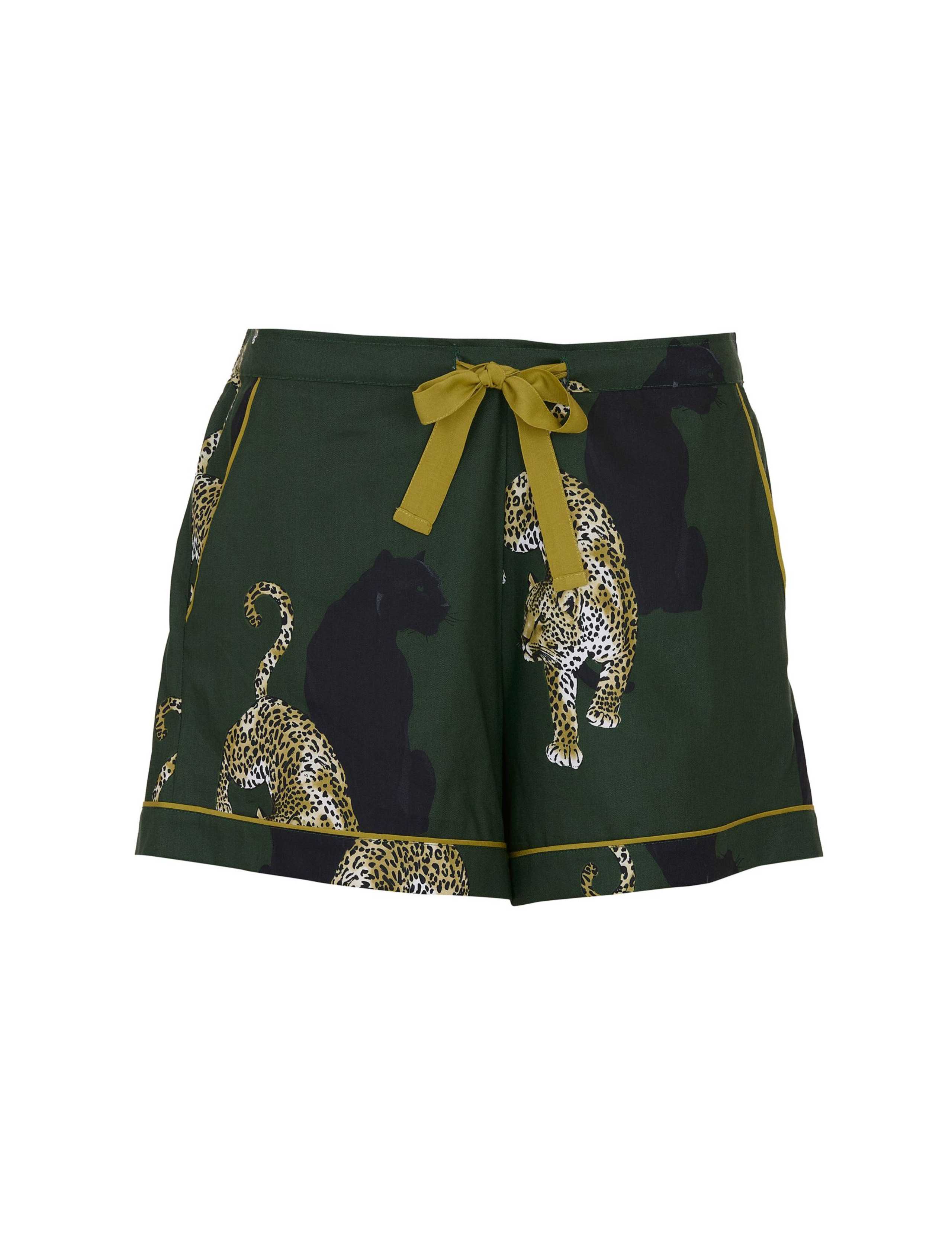Cotton Modal Leopard Print Pyjama Shorts 2 of 3