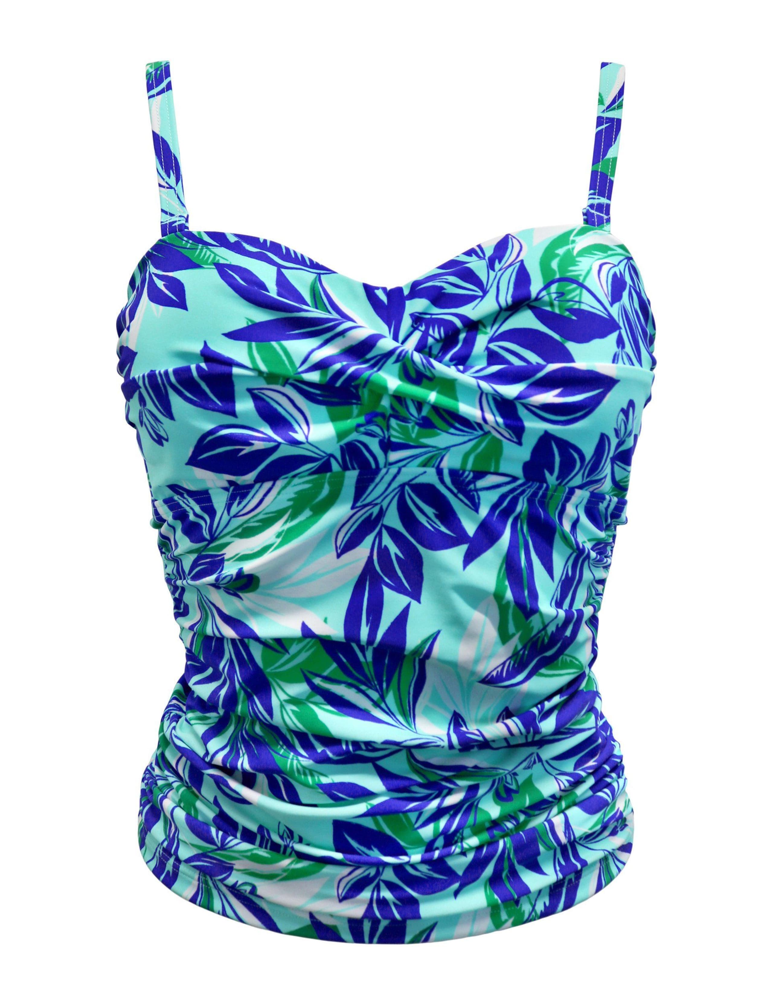 Santa Monica Printed Bandeau Tankini Top 2 of 5