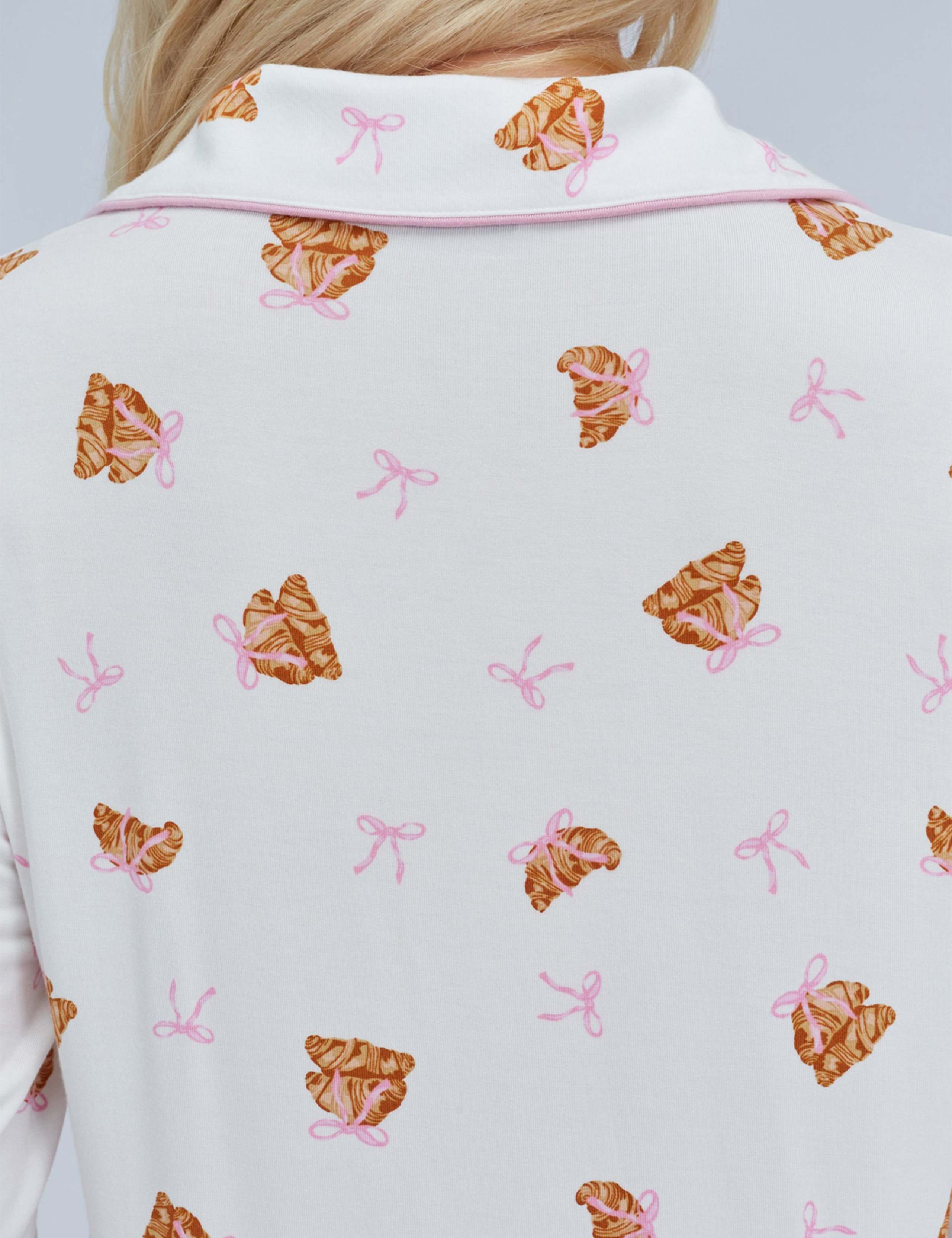 Modal Rich Croissant Print Pyjama Set 8 of 9