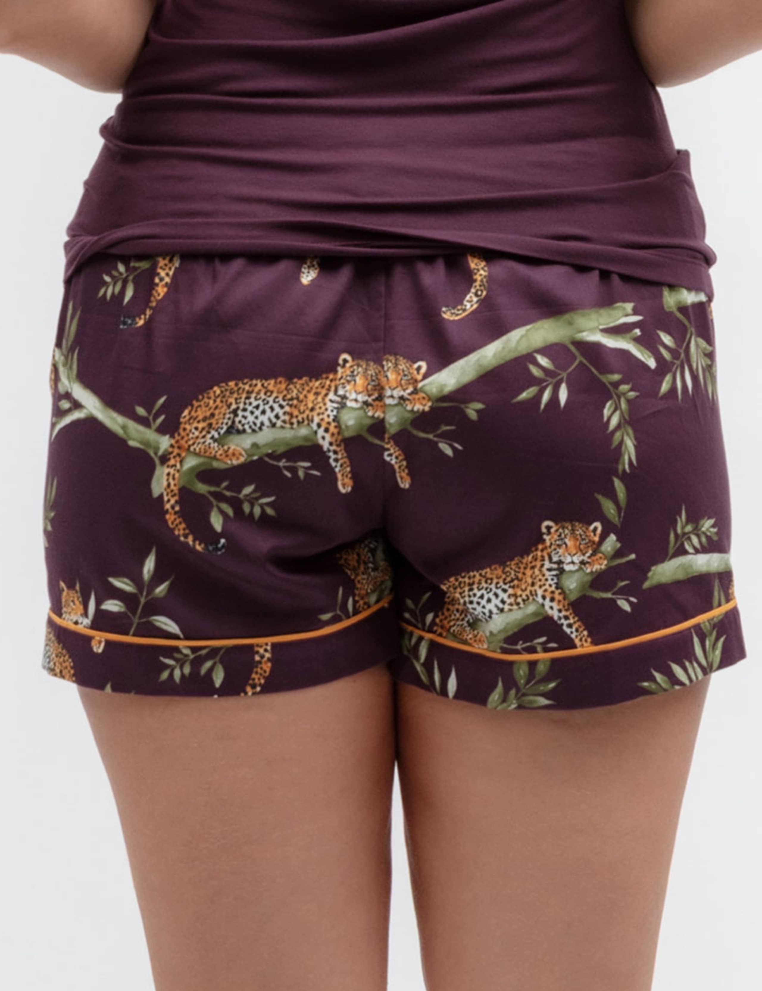 Cotton Modal Leopard Pyjama Shorts 4 of 4