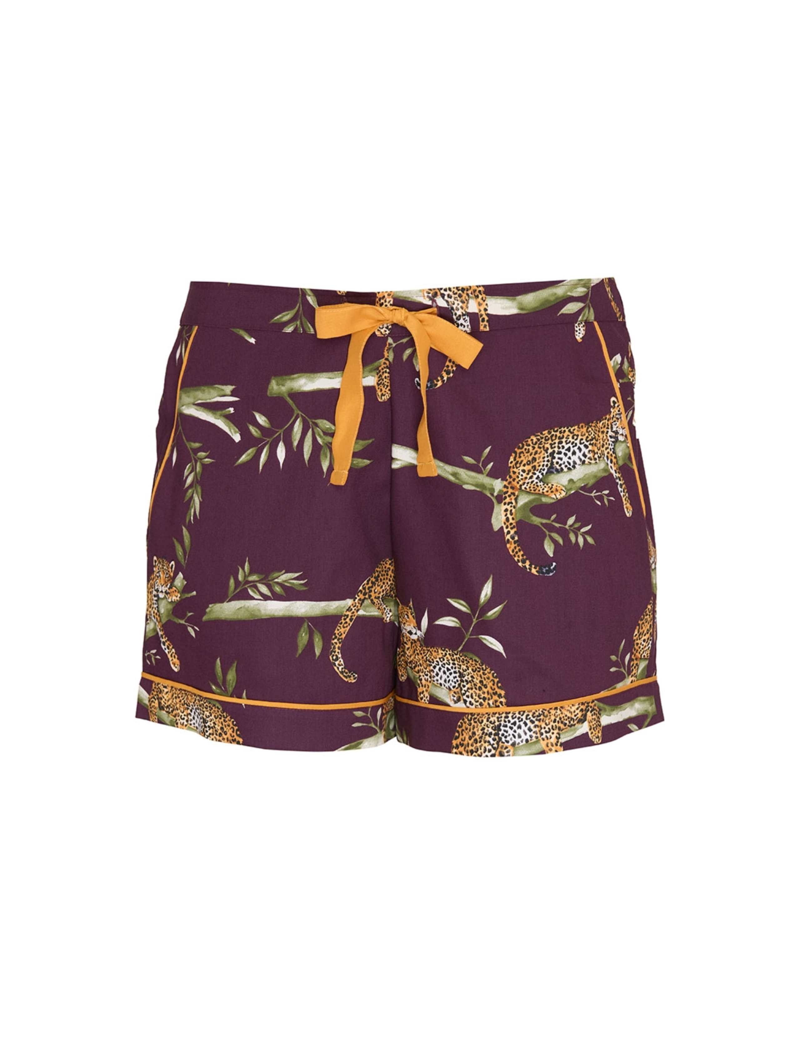 Cotton Modal Leopard Pyjama Shorts 2 of 4