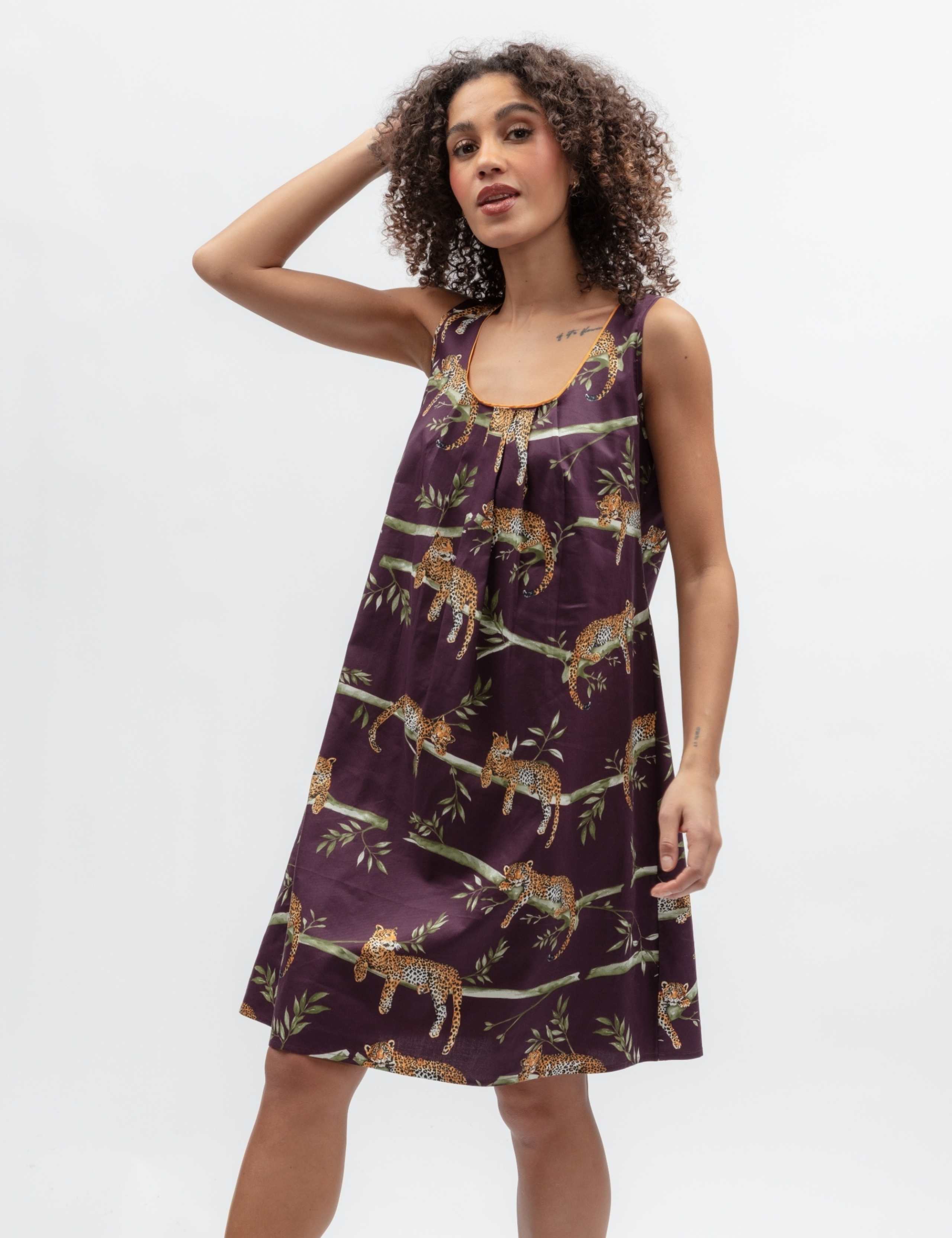 Cotton Modal Leopard Print Nightdress 3 of 4