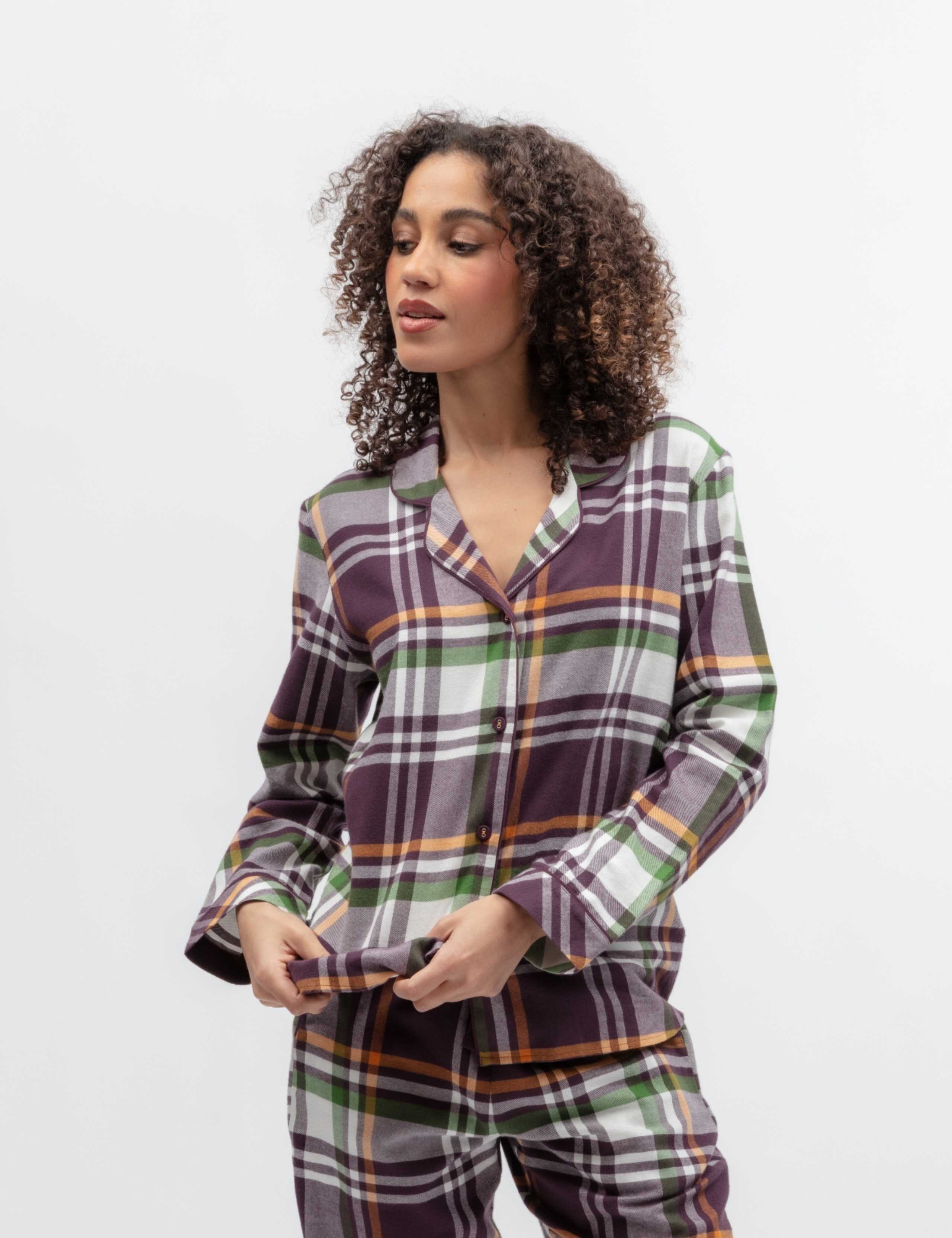 Pure Cotton Checked Pyjama Top 6 of 6
