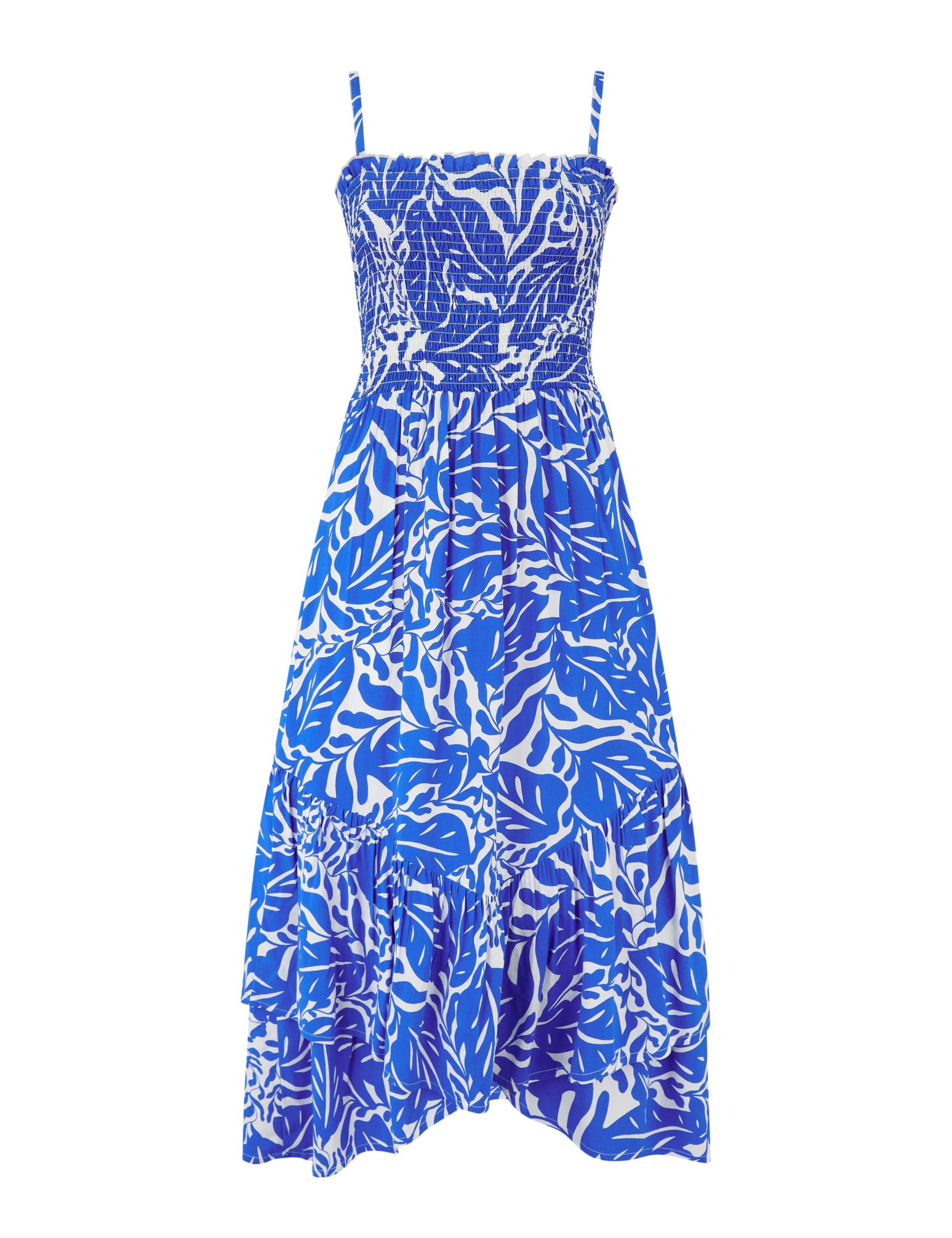 Leaf Print Bandeau Midaxi Beach Dress 2 of 7