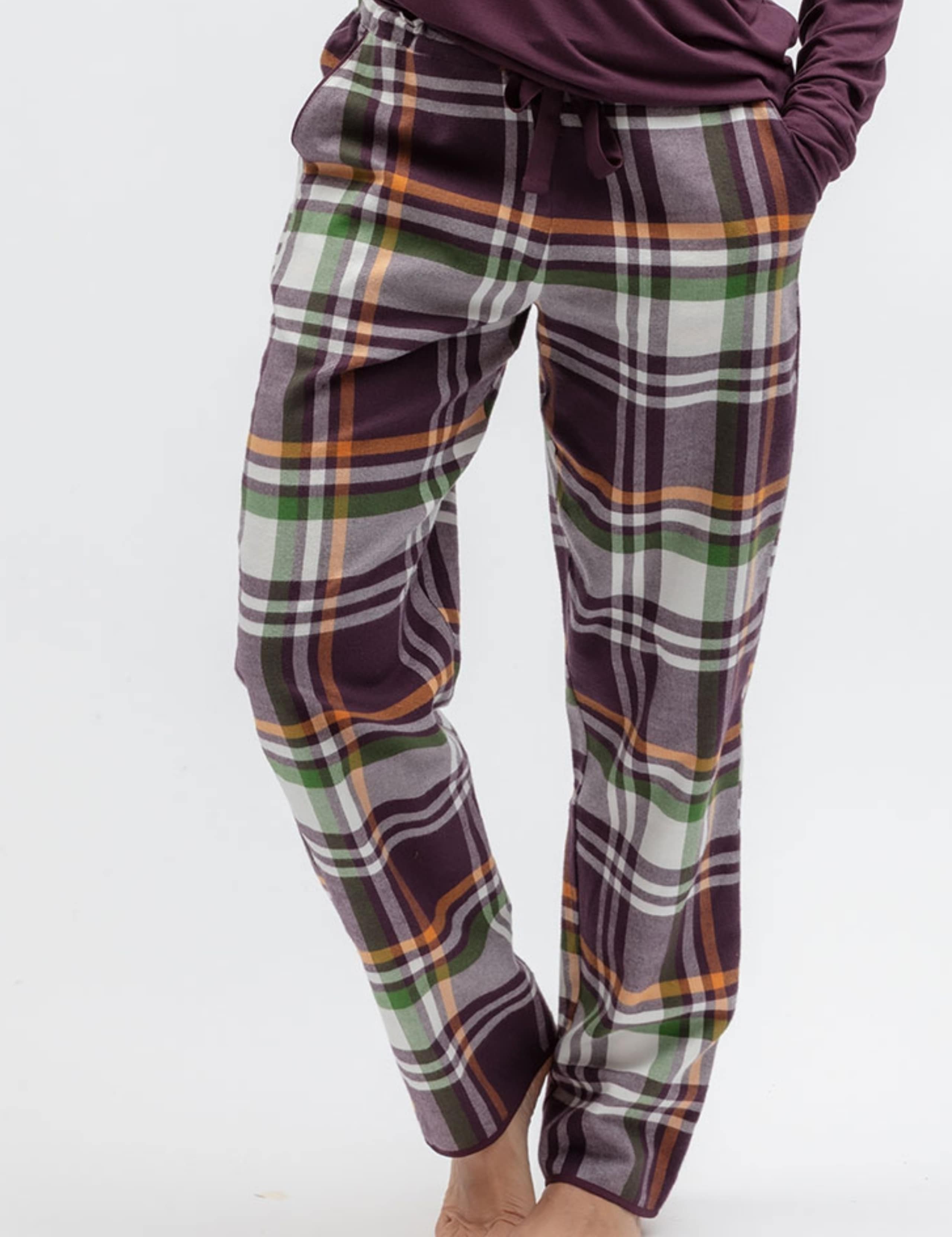 Pure Cotton Checked Pyjama Bottoms 3 of 4