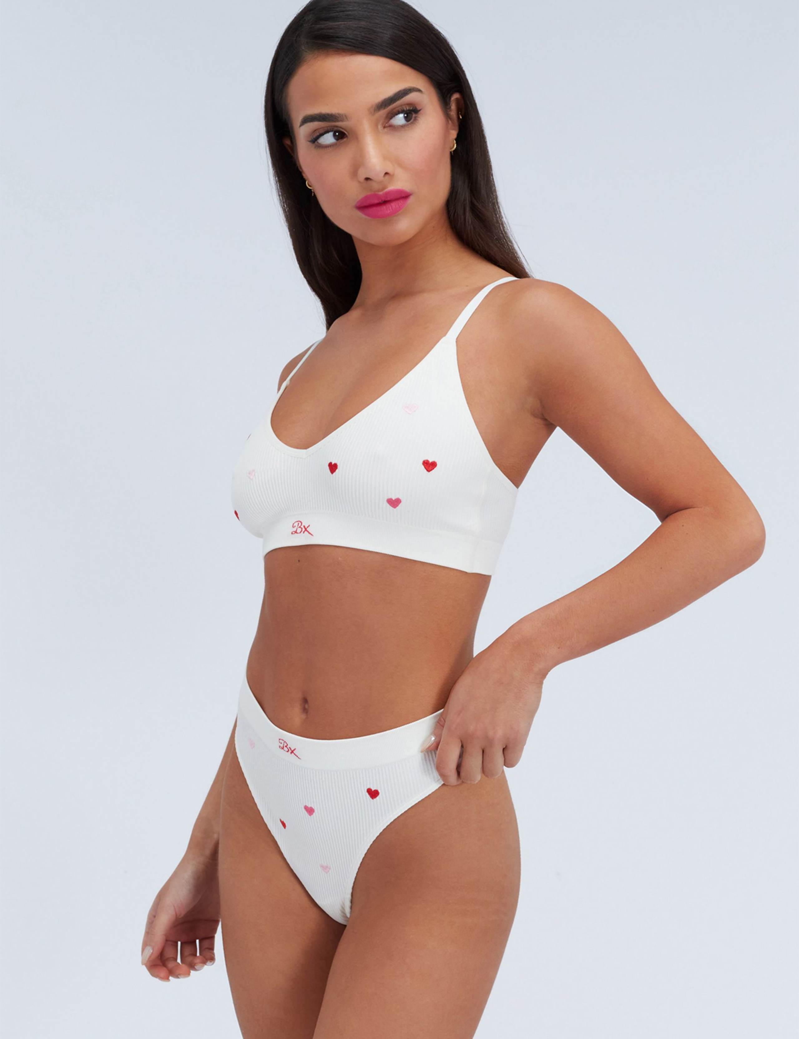 Valentines Heart Embroidered Seamless Bralette 6 of 6