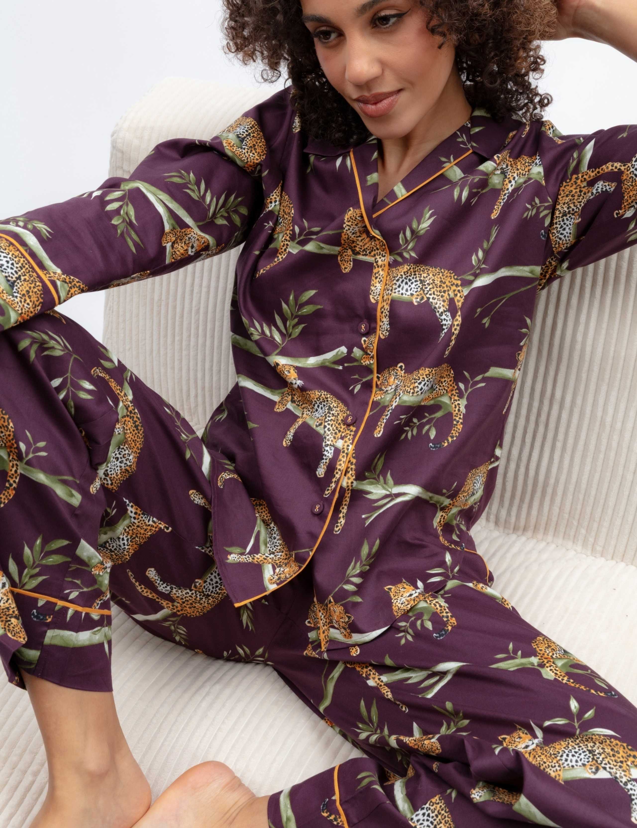 Cotton Modal Leopard Print Pyjama Top 3 of 4