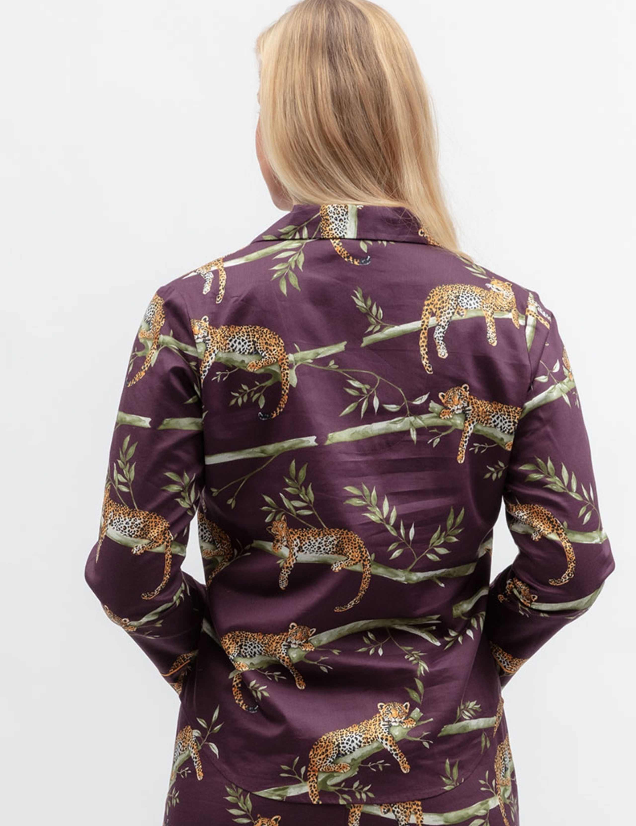Cotton Modal Leopard Print Pyjama Top 4 of 4