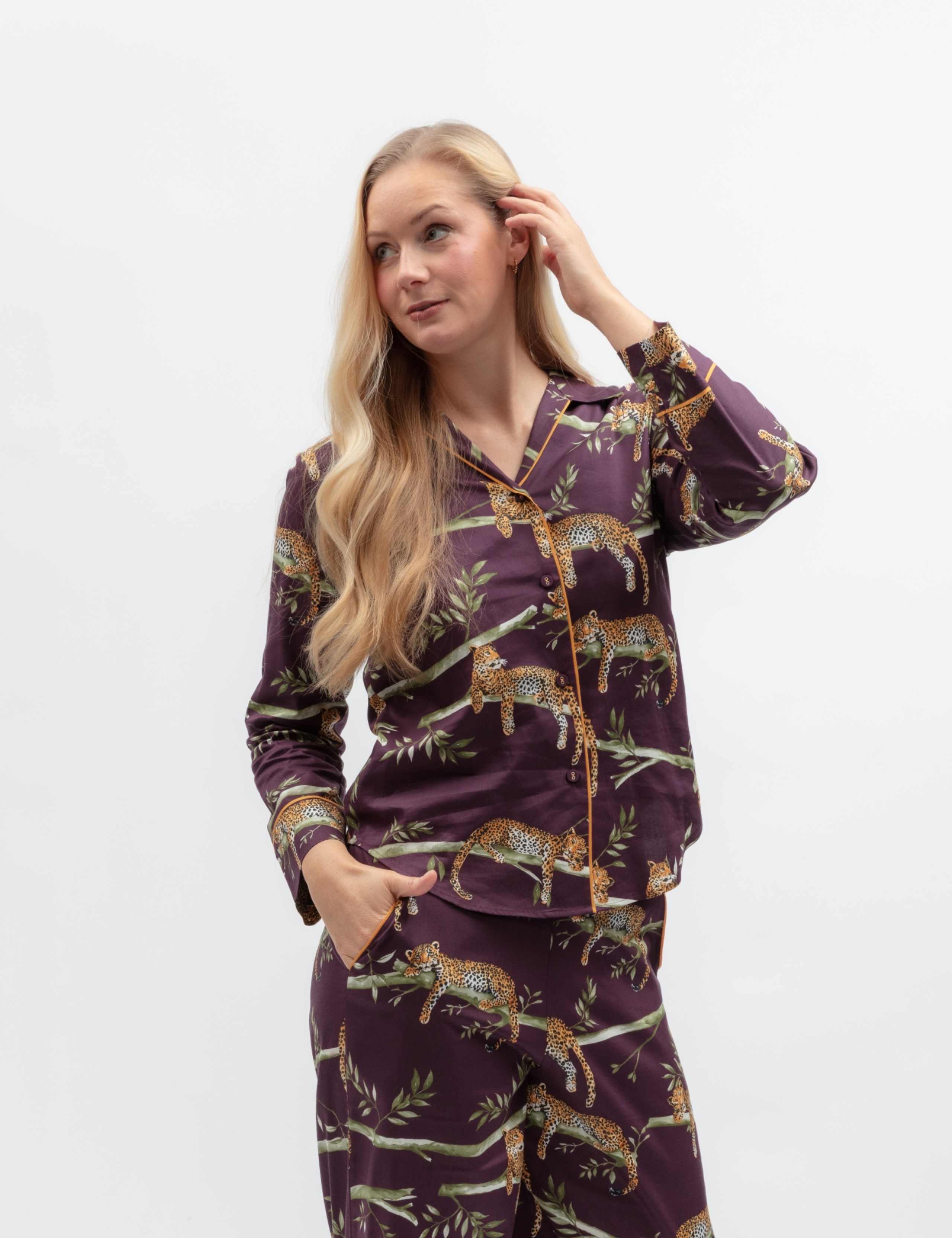 Cotton Modal Leopard Print Pyjama Top 6 of 6