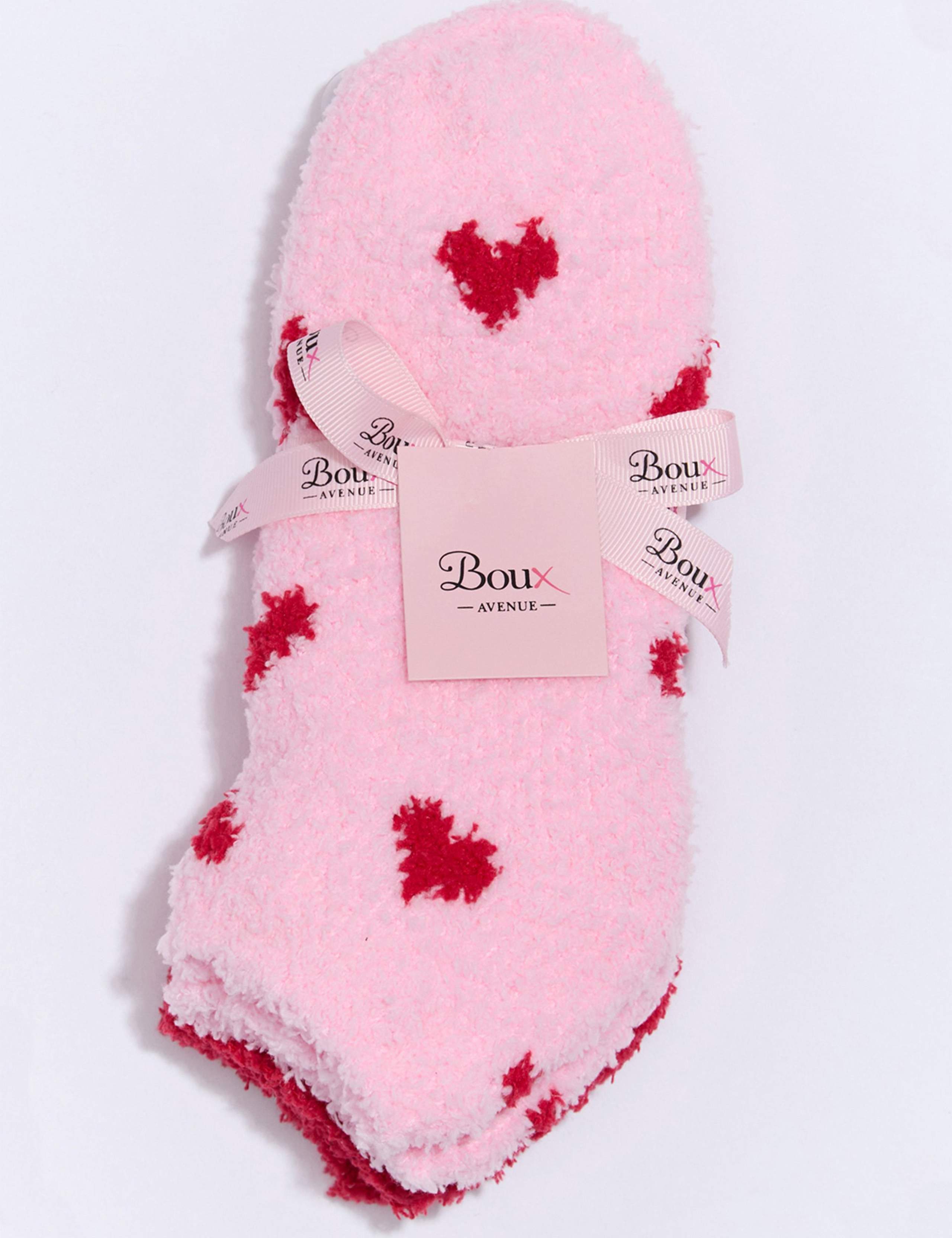 2 Pack Valentines Heart Trainer Cossy Socks 2 of 5