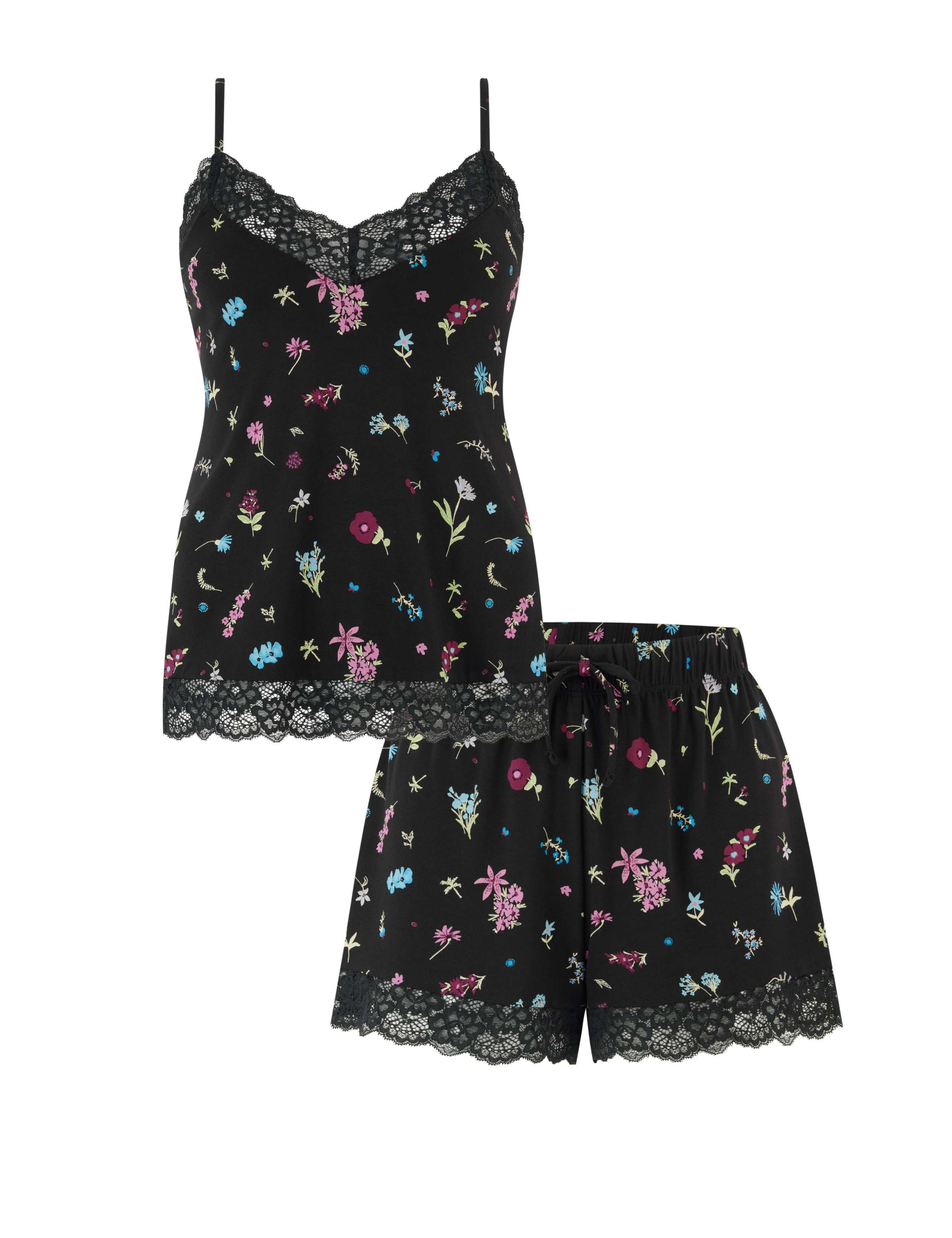 Sofa Loves Lace Jersey Floral Shortie Set 2 of 9