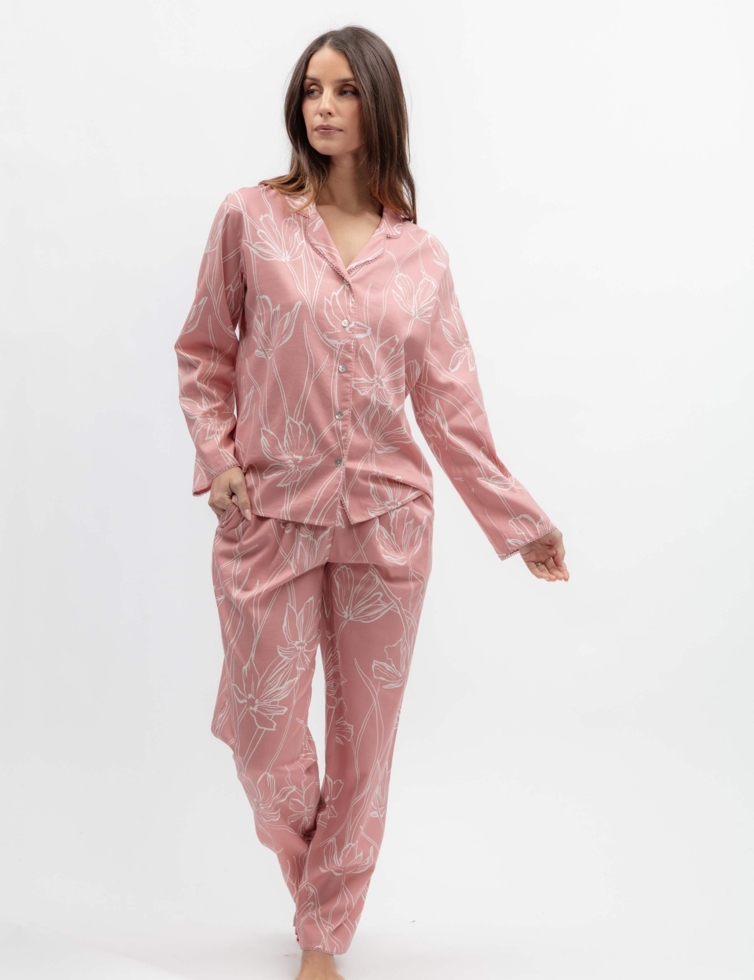 Cotton Modal Floral Lace Trim Pyjama Set 3 of 4
