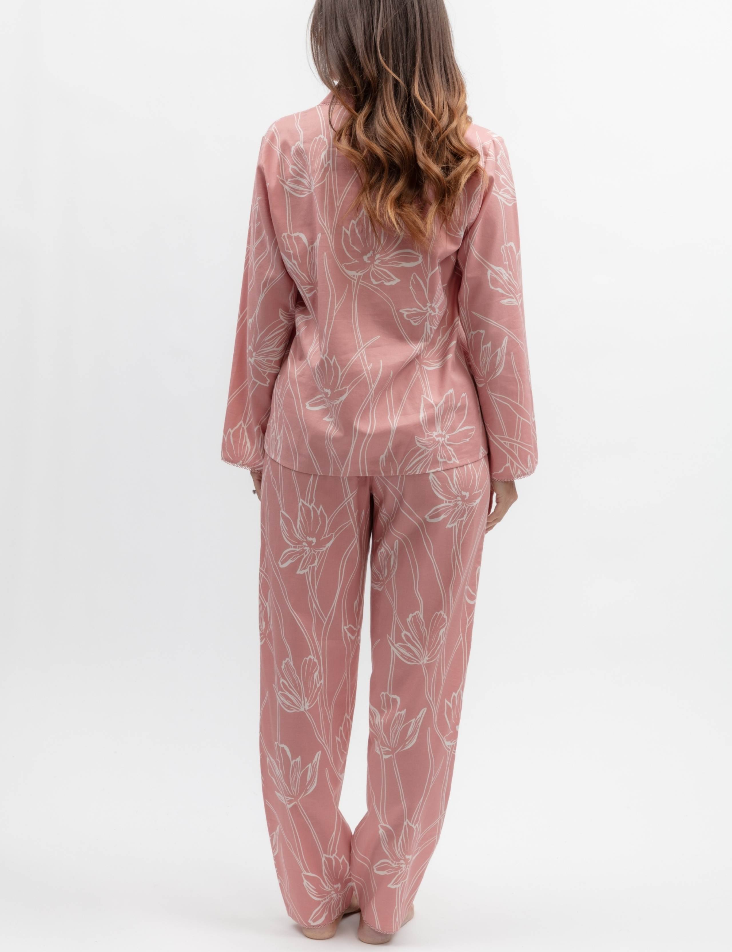 Cotton Modal Floral Lace Trim Pyjama Set 4 of 4