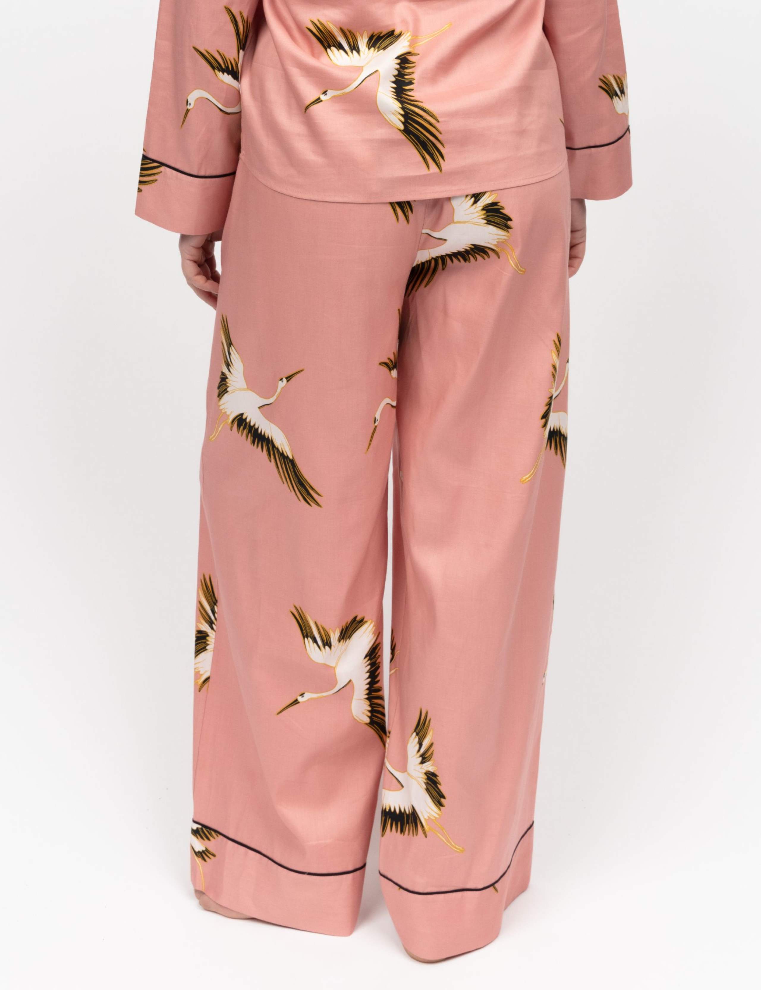 Crane Print Pyjama Bottoms 4 of 4