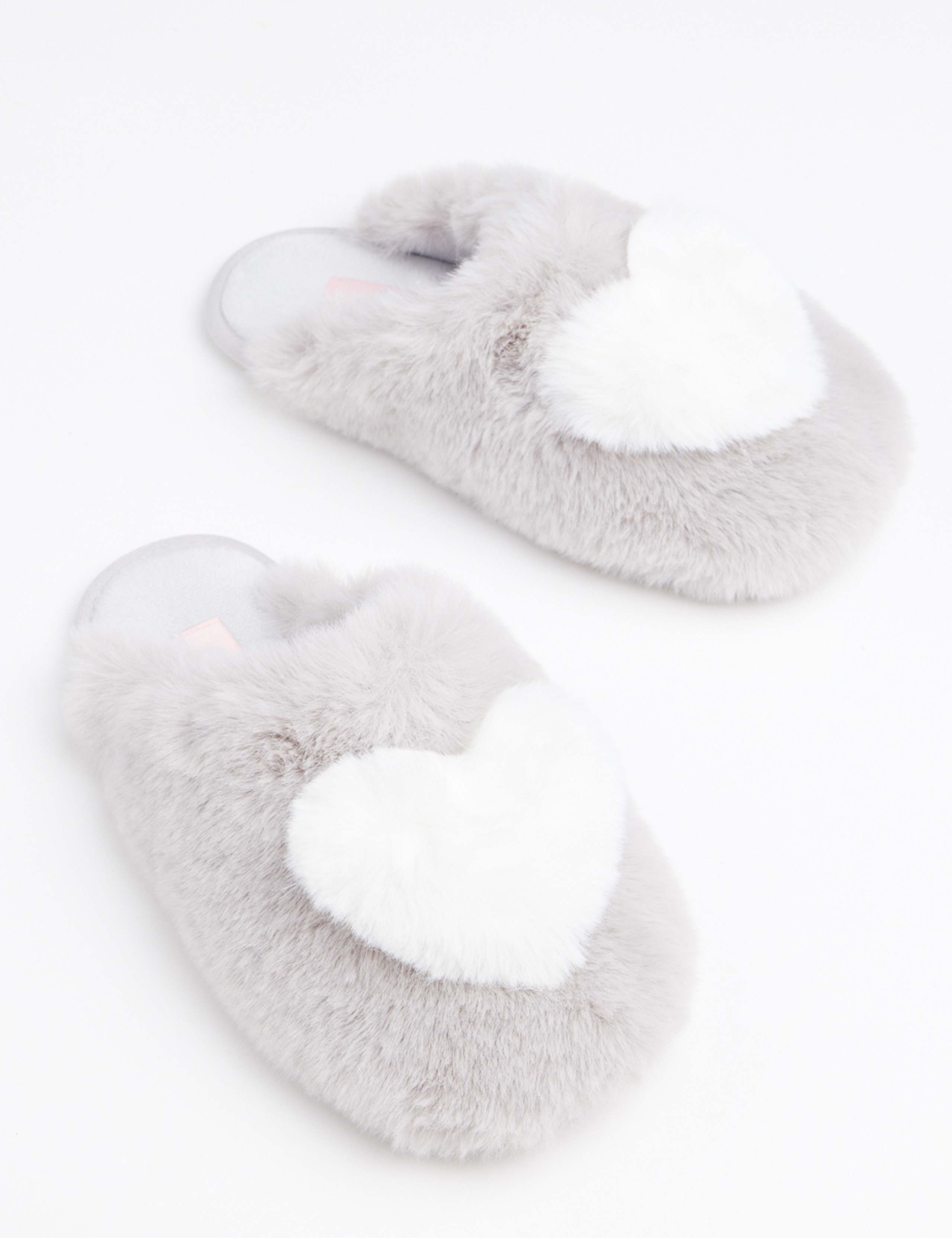 Faux Fur Heart Mule Slippers 4 of 5