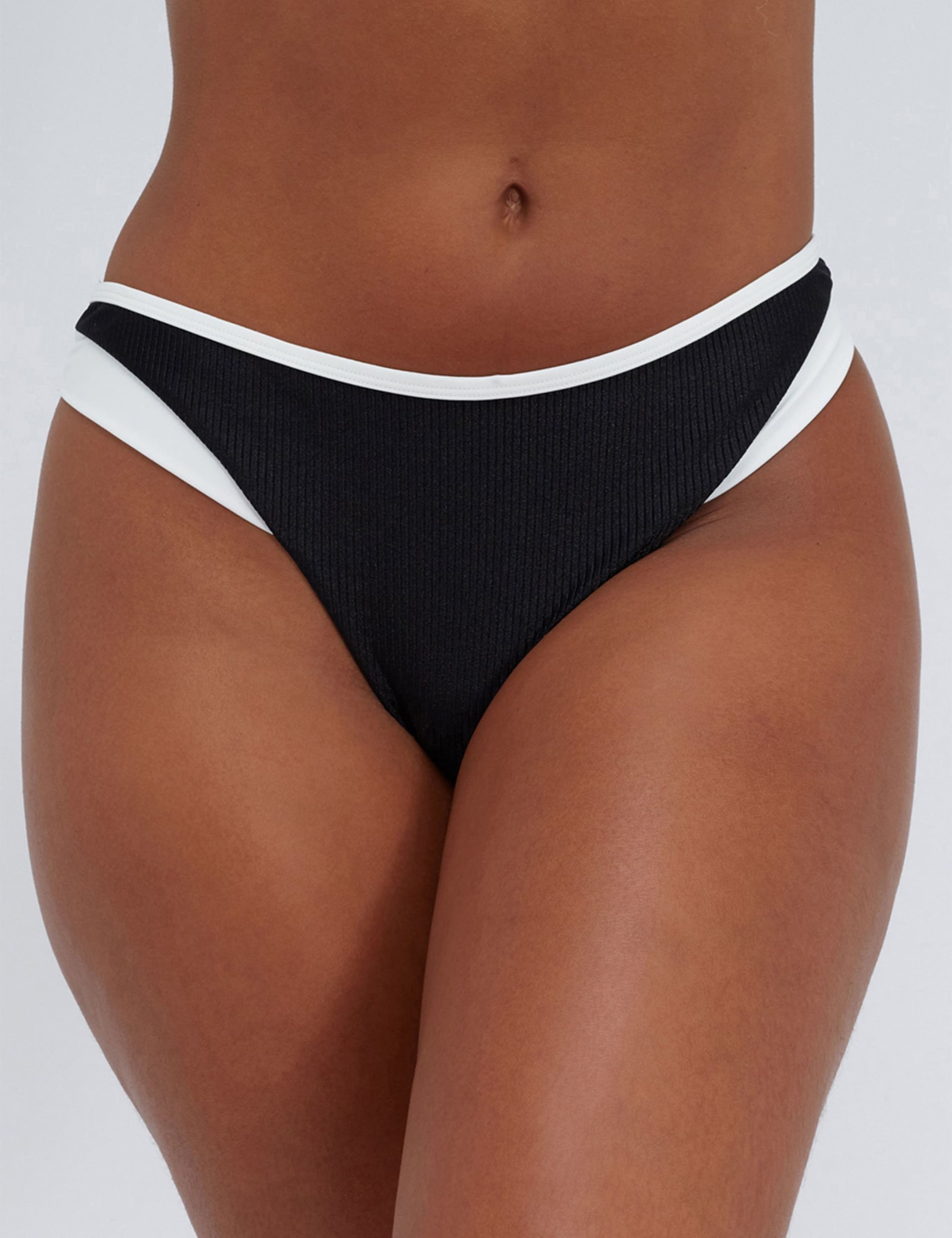 Ibiza Piped Ribbed Brazilian Bikini Bottoms 4 of 4