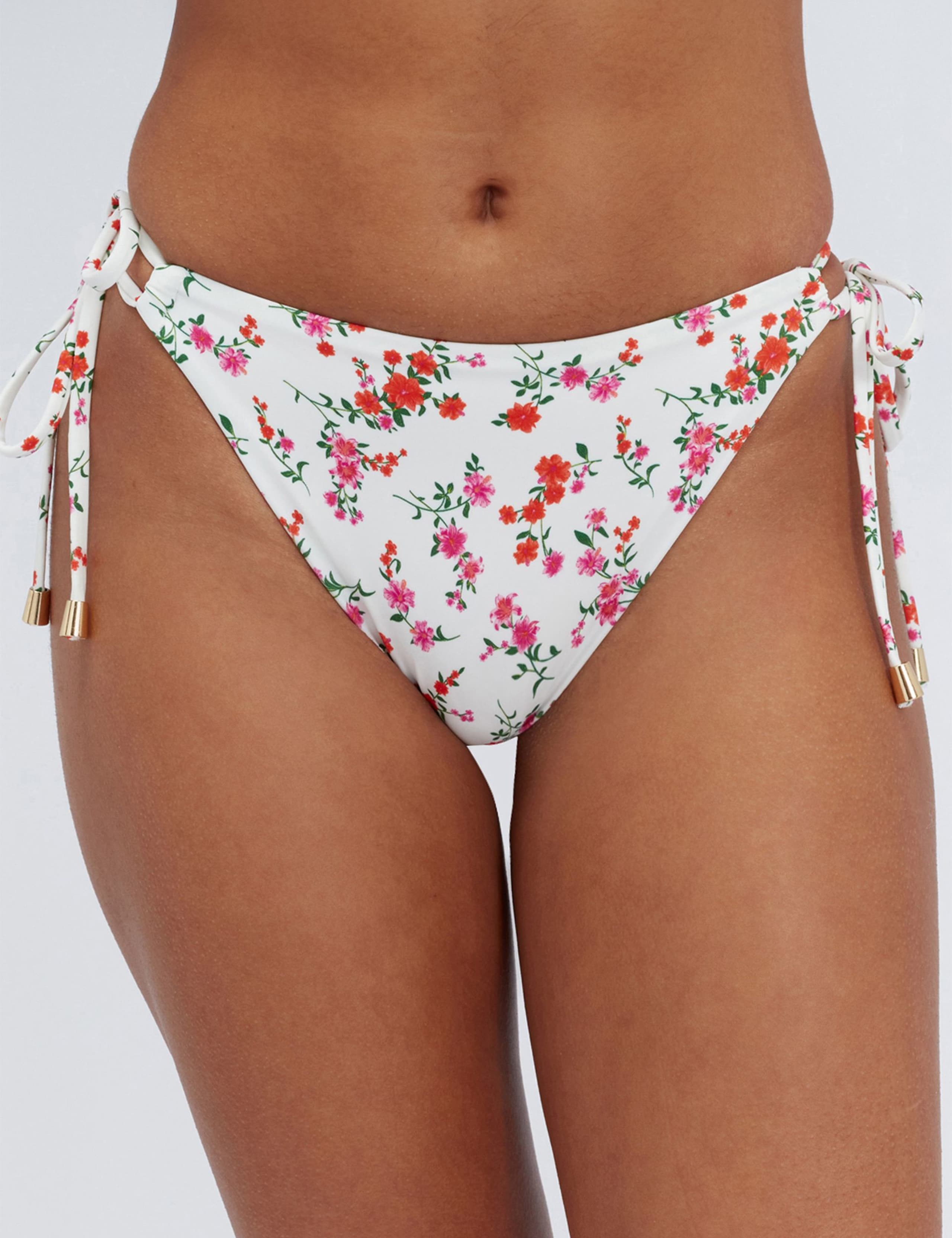 Fiji Floral String Tie Side Bikini Bottoms 4 of 4