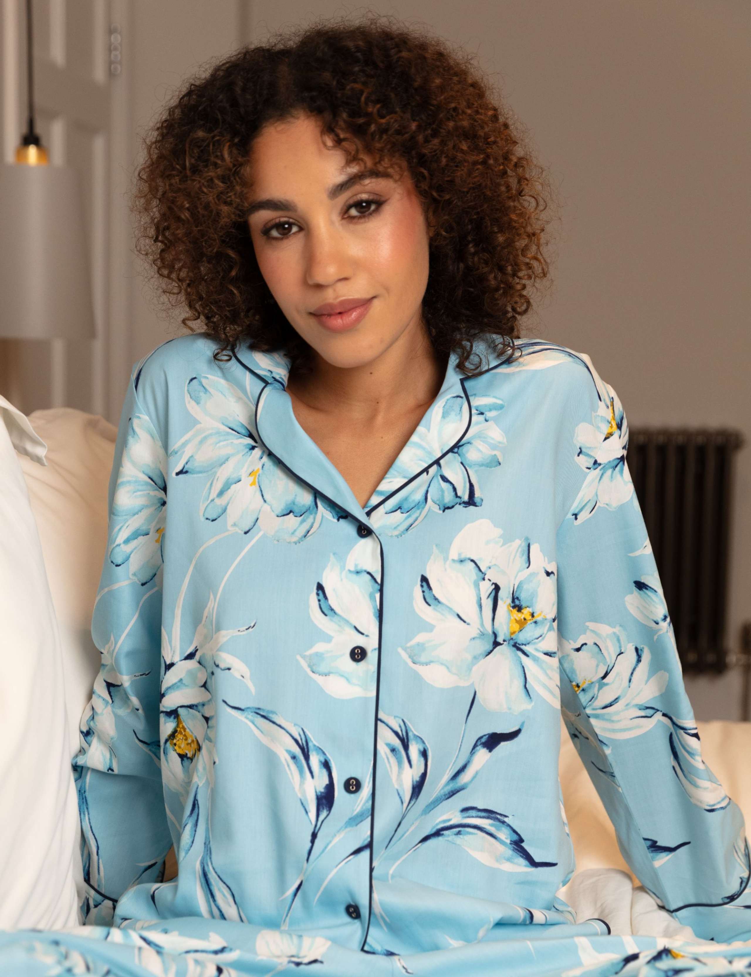 Cotton Modal Floral Pyjama Top 3 of 4