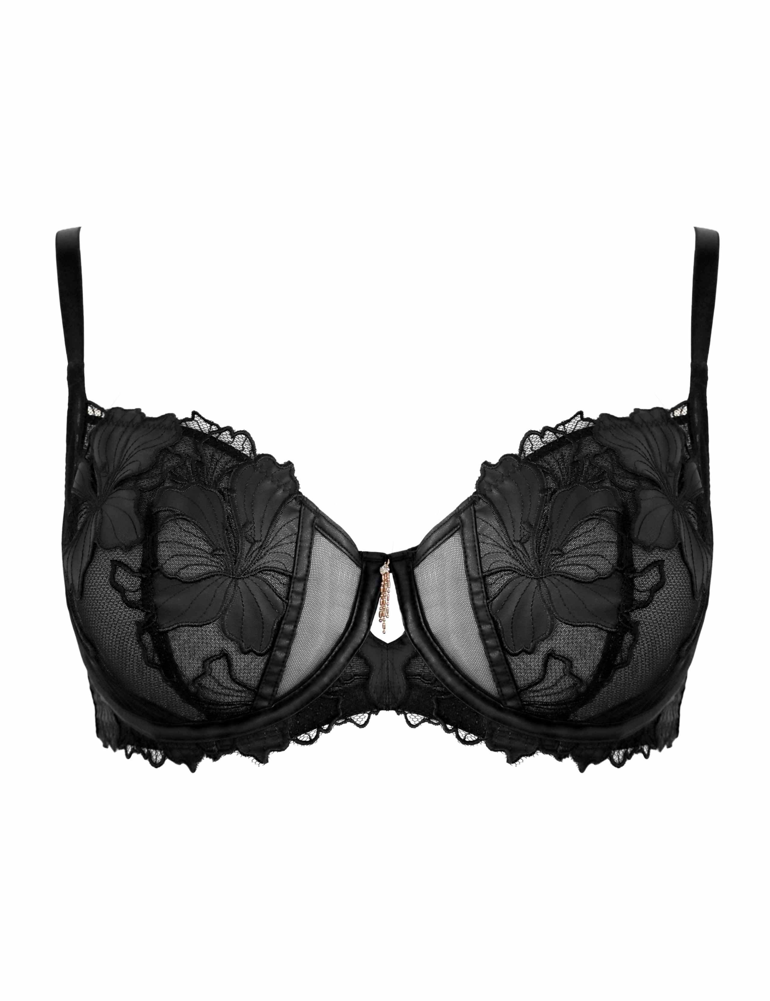 Onyx Embroidery Underwired Non Padded Balcony Bra 2 of 11