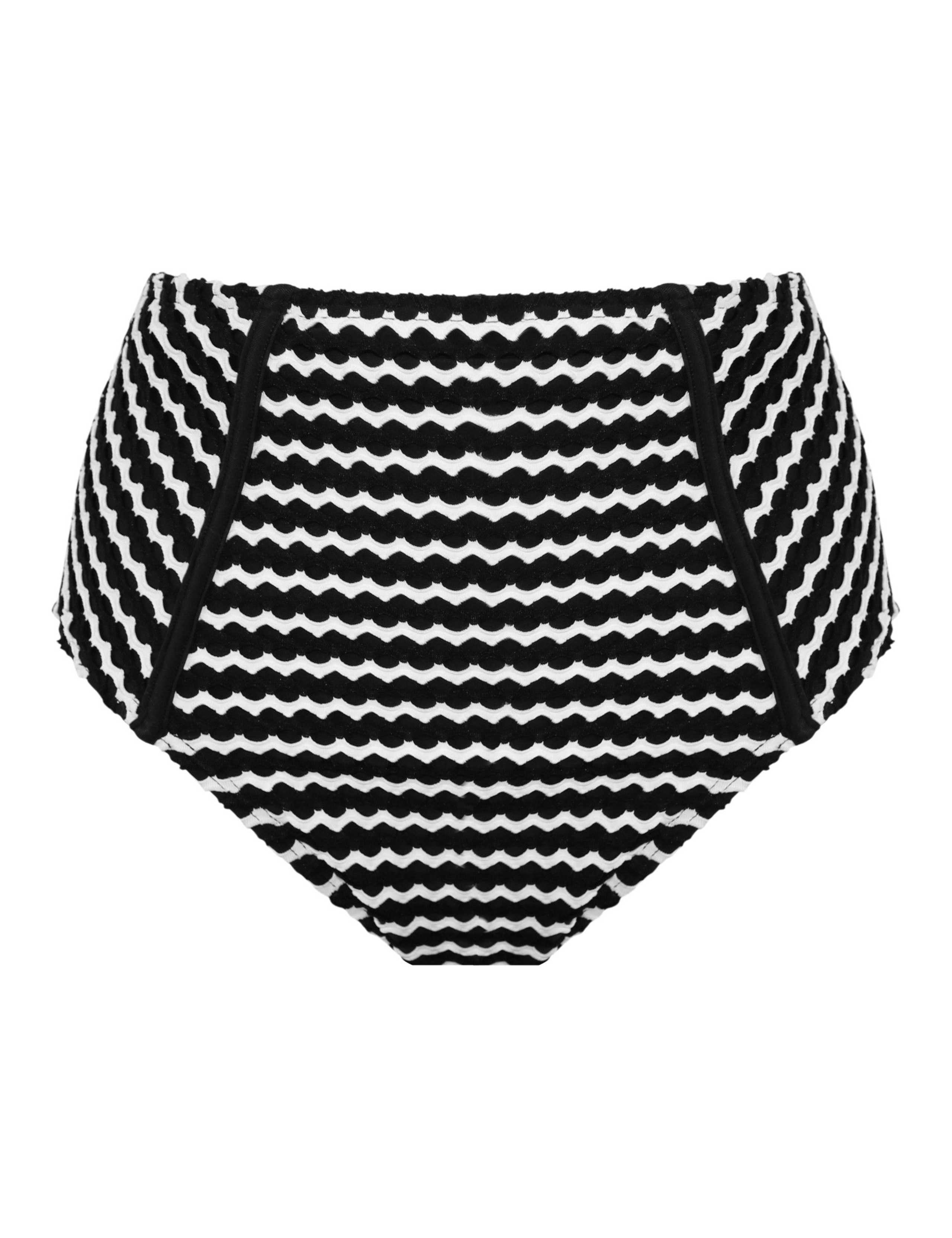 Sun City Striped High Waisted Bikini Bottoms 2 of 8