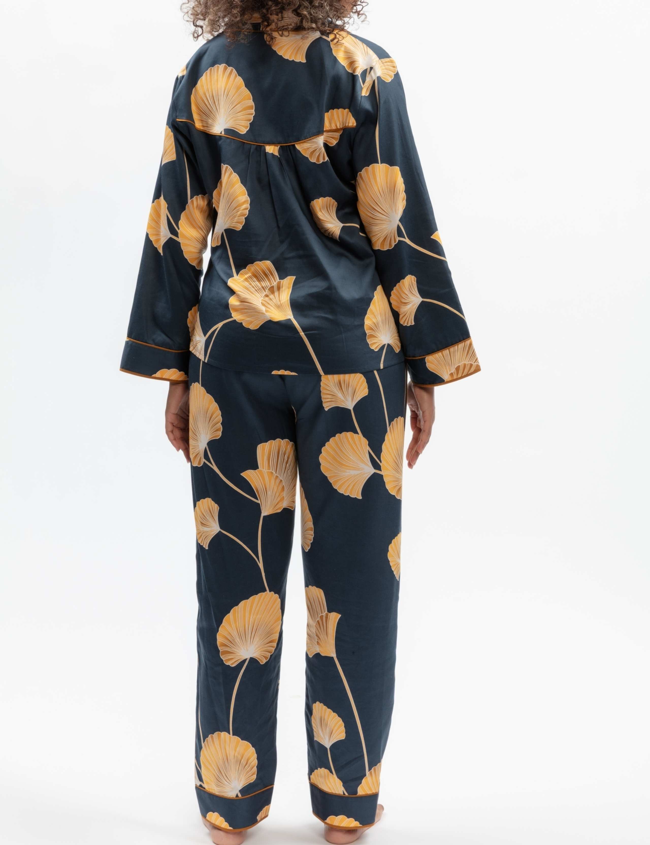 Cotton Fable and Eve Modal Leaf Print Pyjama Set 4 of 4
