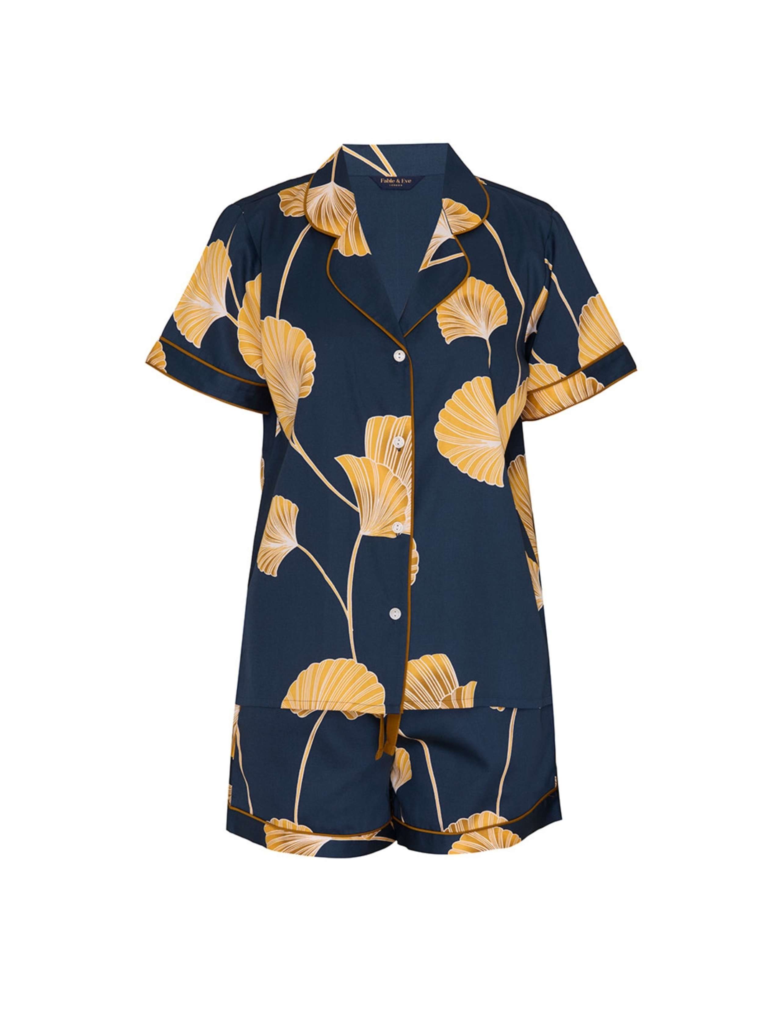 Cotton Fable and Eve Modal Leaf Print Shortie Set 2 of 4
