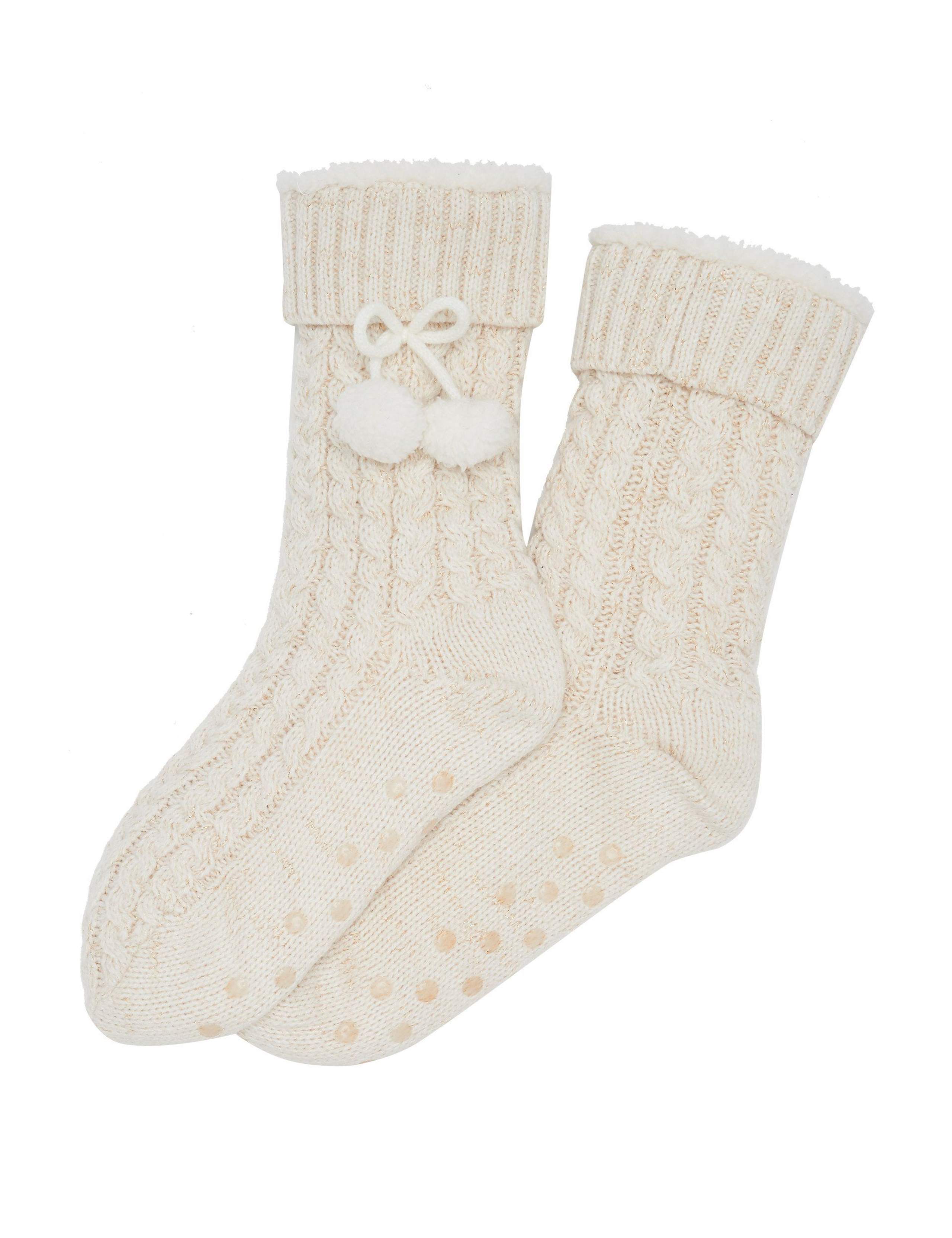 Cable Knit Slipper Socks 3 of 3